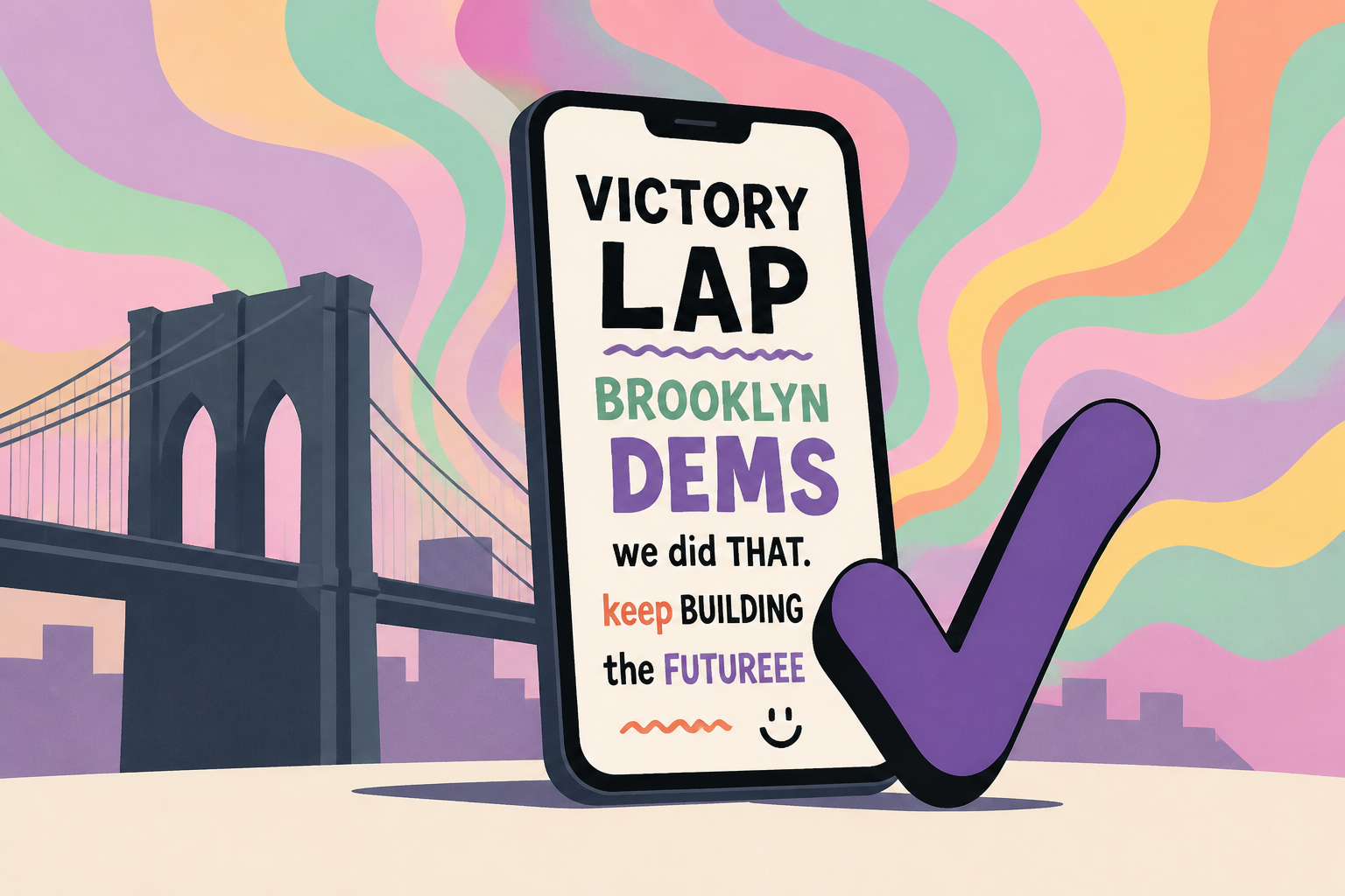 Unpacking the Brooklyn Dems' Typo-Riddled, Psychedelically Weird, Short-Form Victory Lap