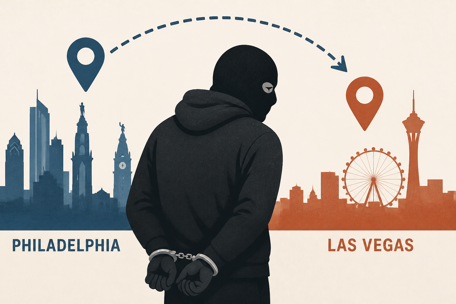 Masked man who terrorized Philadelphians arrested in Las Vegas, police say