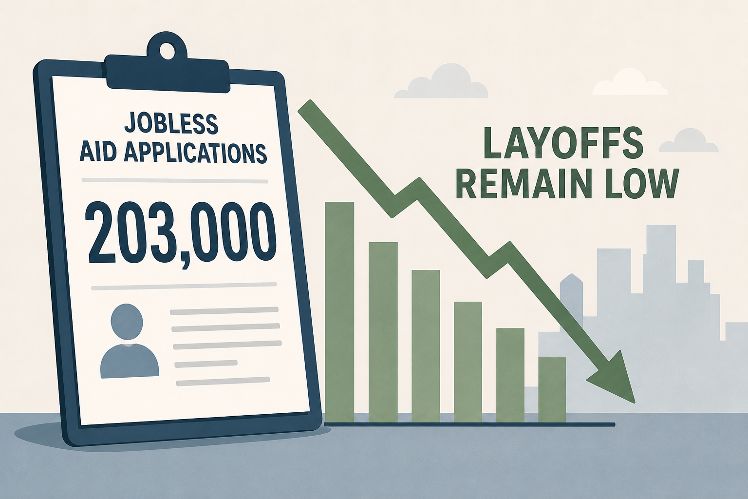 Americans applying for jobless aid slips to 203,000 as layoffs remain low