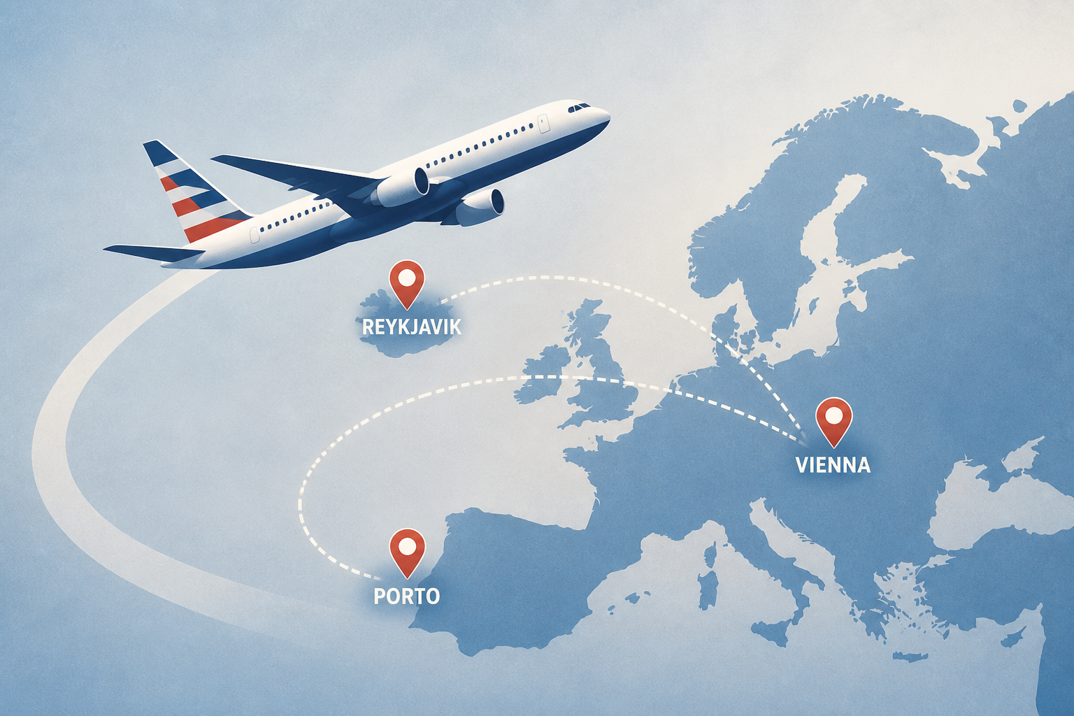 American Airlines expands in Europe, adding Vienna, Reykjavik and Porto