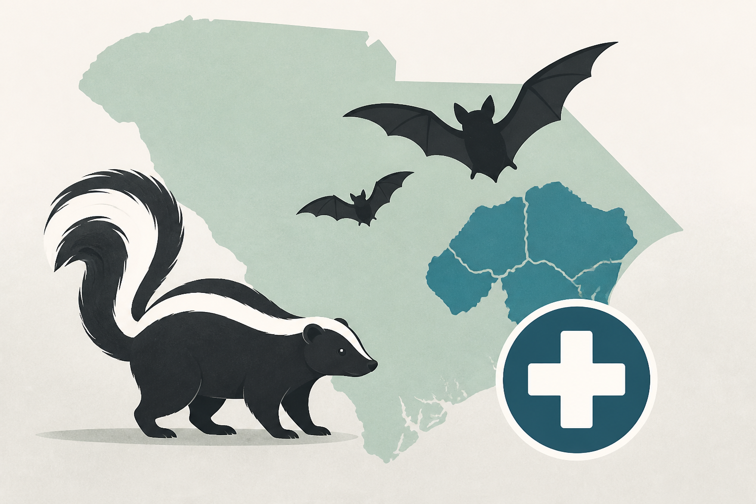 Rabid skunk, bats found in four South Carolina counties
