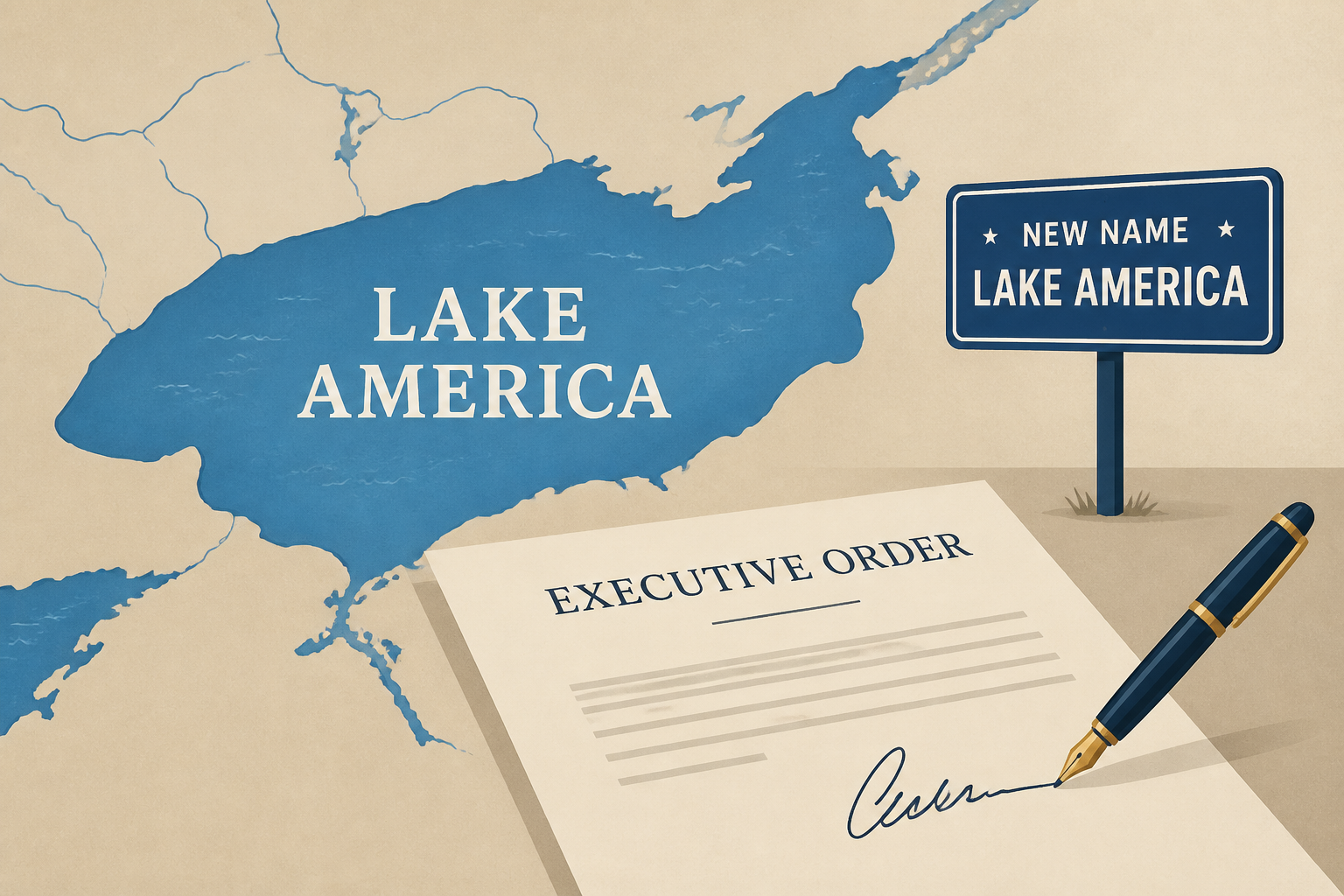 Trump signs order renaming Lake Ontario as 'Lake America' in the US