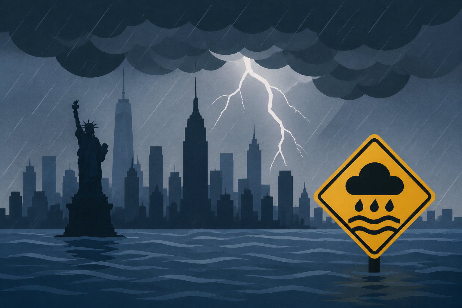 Severe thunderstorms and floods are expected for New York City