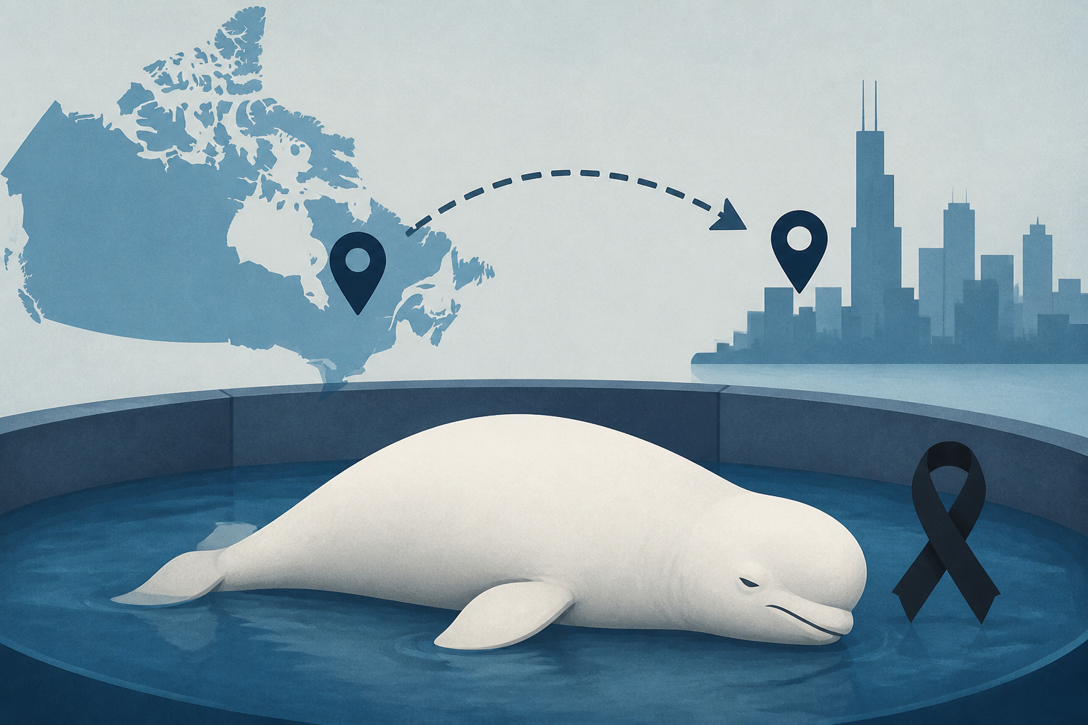 Beluga whale dies at Chicago aquarium days after coming from Canada park in rescue effort