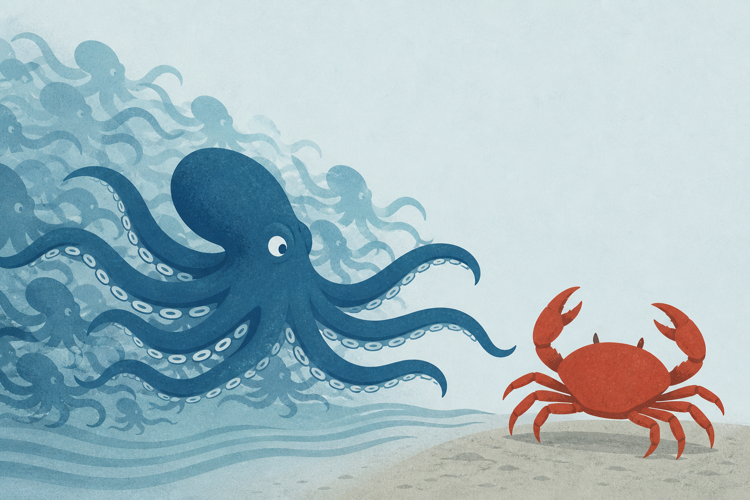 Italy unleashes 130,000 octopuses against crab invasion