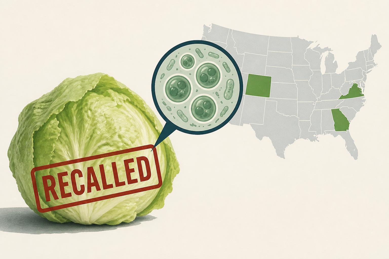 Cyclospora outbreak linked to recalled iceberg lettuce tied to 3 more states, FDA says