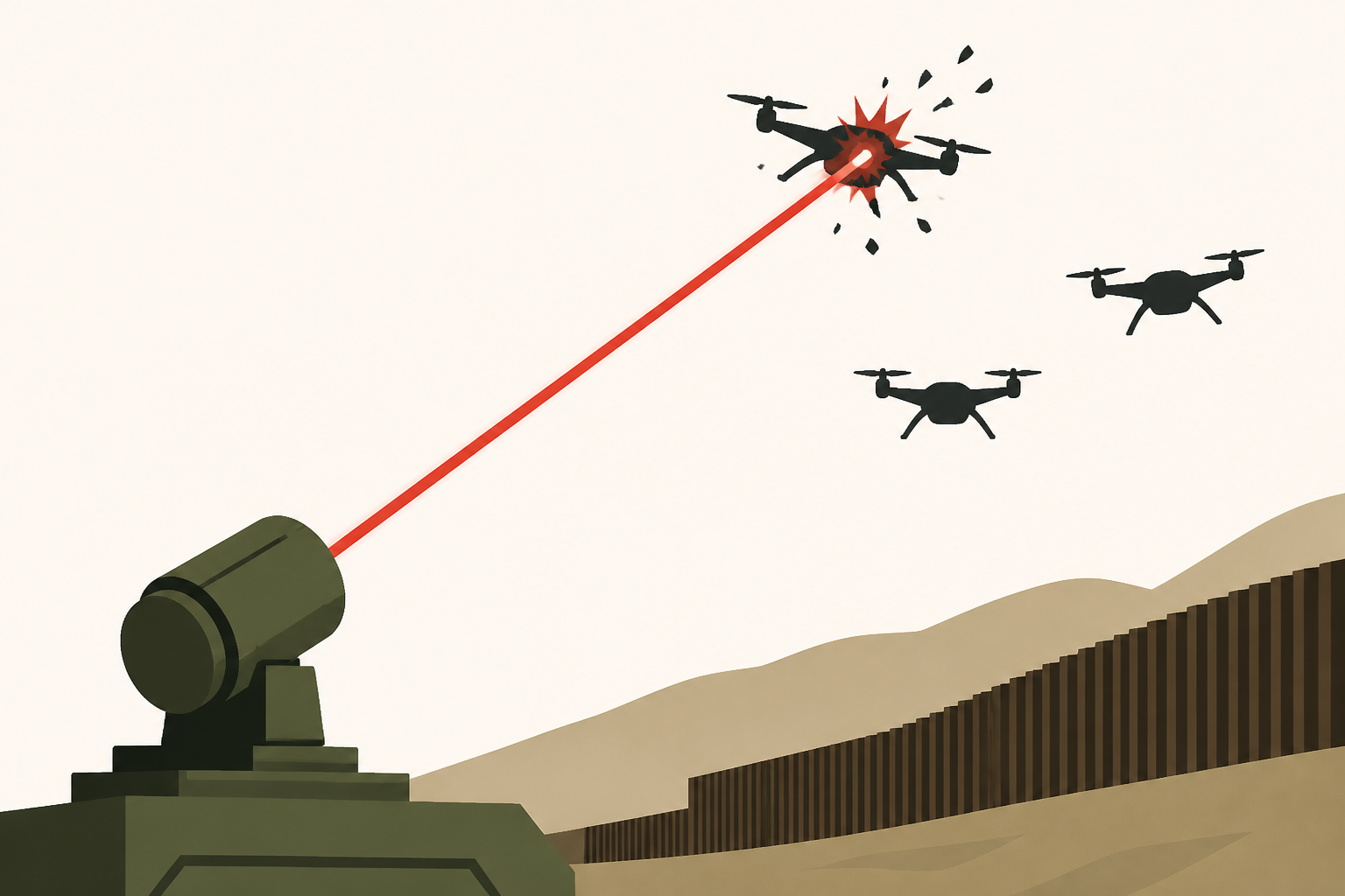 U.S. military uses laser to shoot down 3 cartel drones at southern border, Pentagon says