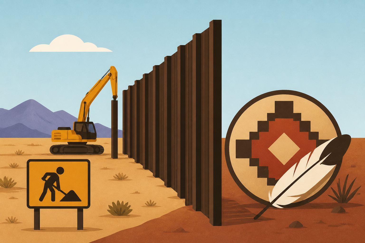Contractors begin building border wall in Arizona over a tribe's opposition