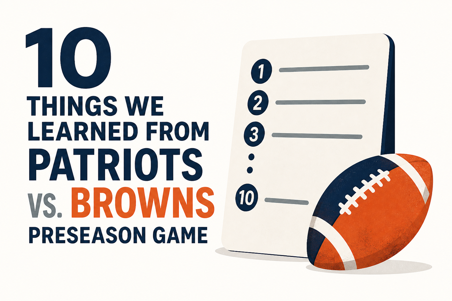 10 things we learned from Patriots vs. Browns preseason game