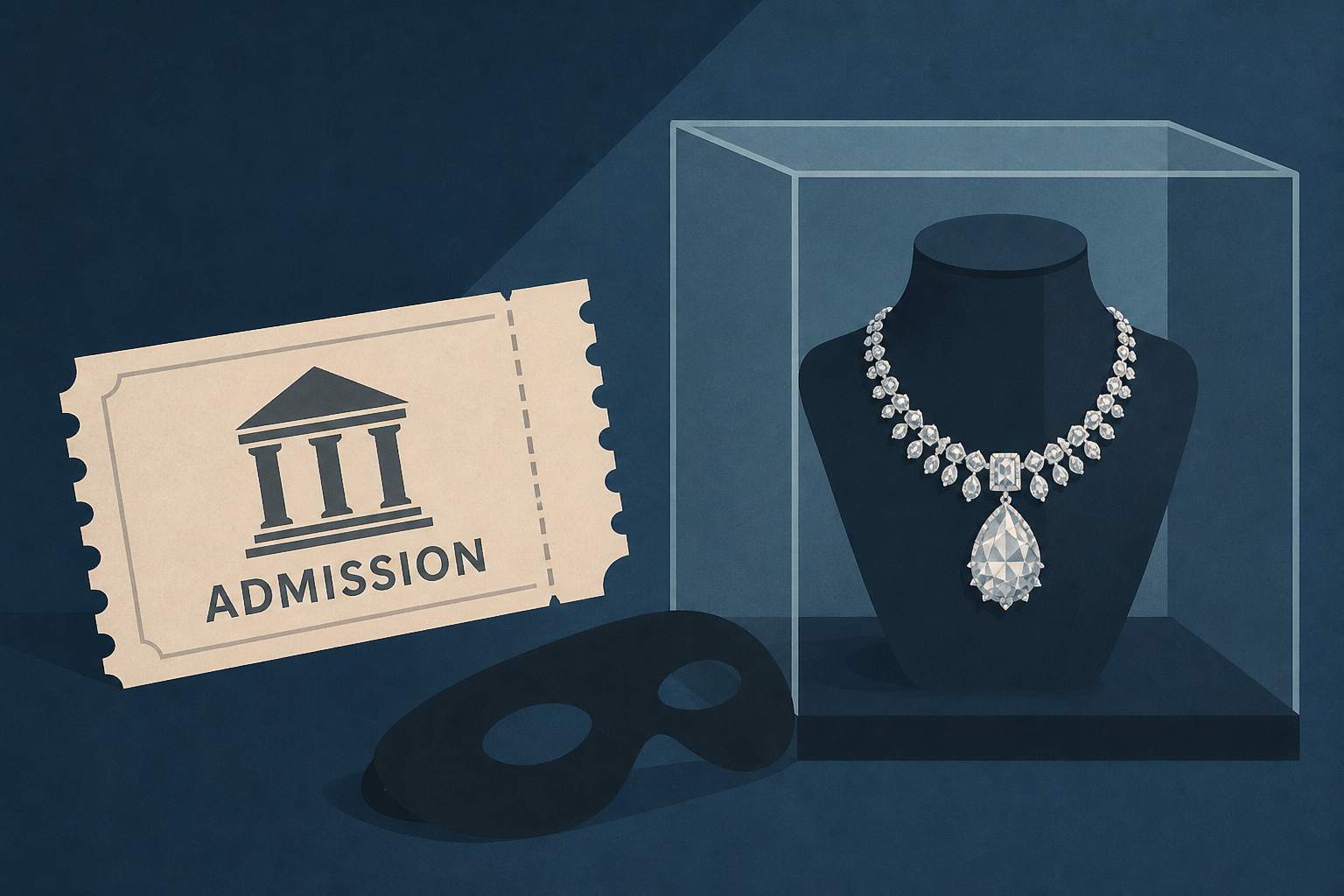 Men buy tickets to enter museum before stealing 200-carat platinum and diamond necklace, Vienna police say