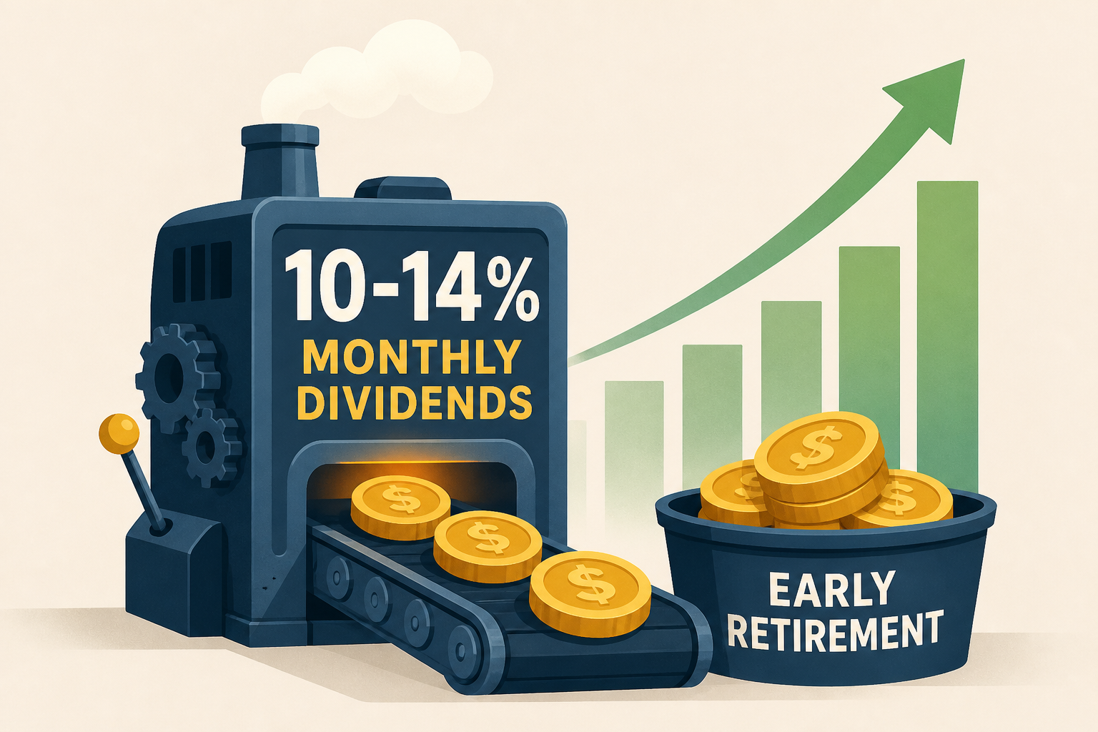 10-14% Yielding Monthly Dividend Machines To Supercharge Your Early Retirement