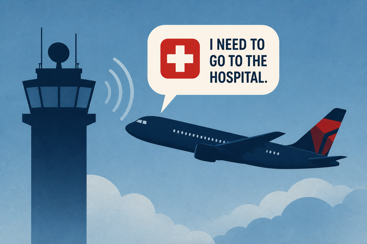 ‘I Need to Go to the Hospital,’ Delta Pilot Tells Air Traffic Control