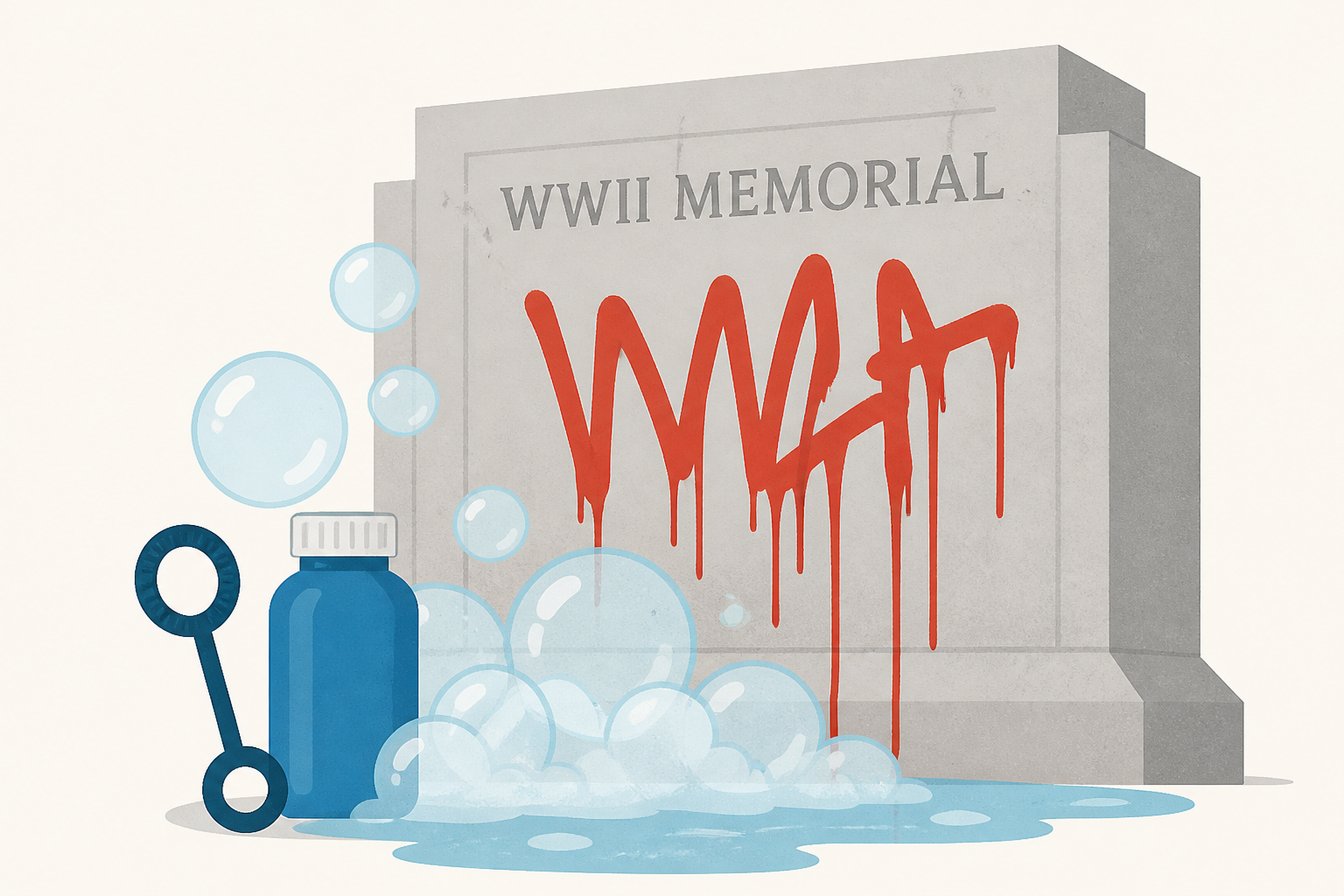 Kentucky woman indicted for pouring bubble soap in WWII Memorial, vandalizing with red graffiti