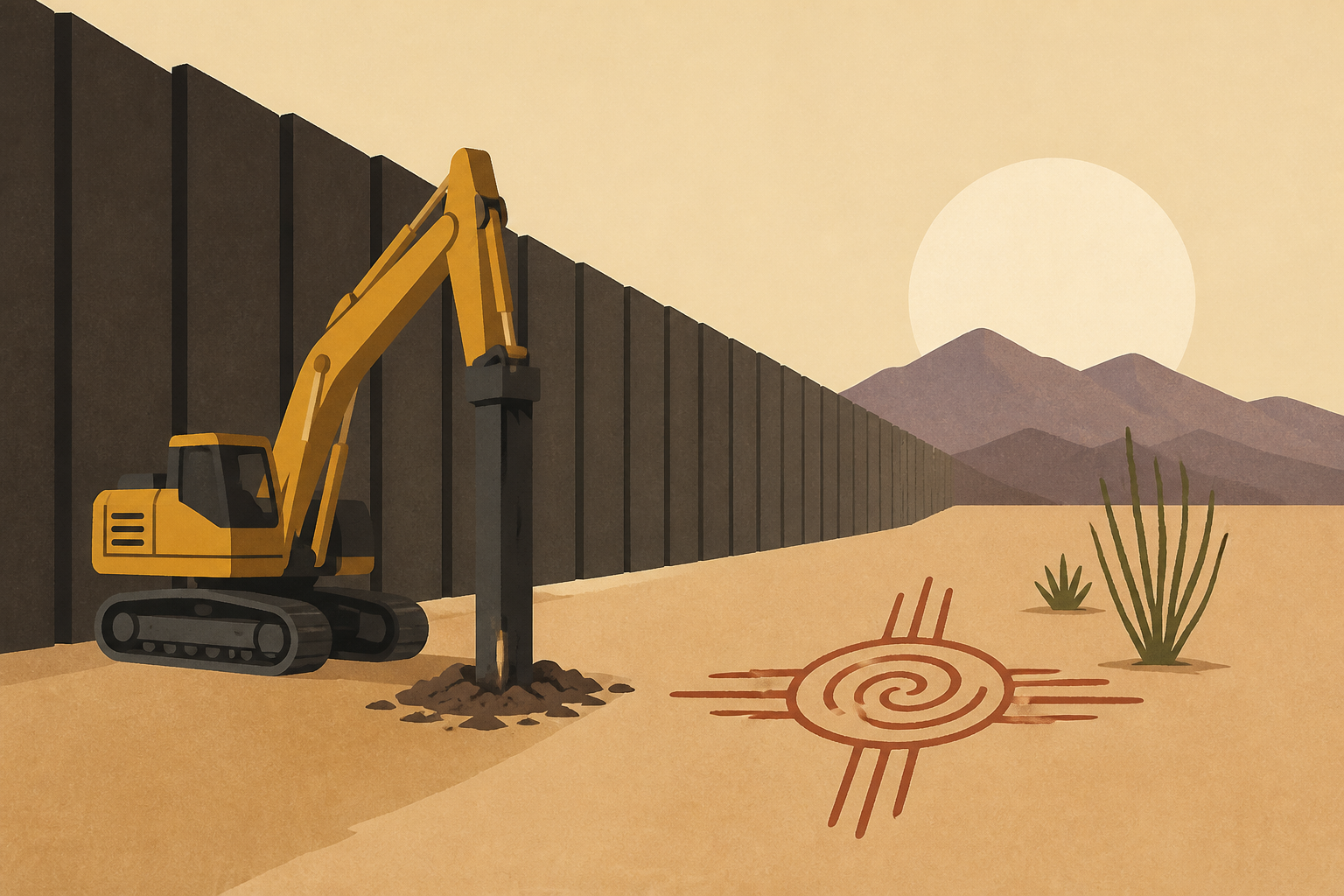 Trump border wall construction begins near Tohono O'odham sacred land