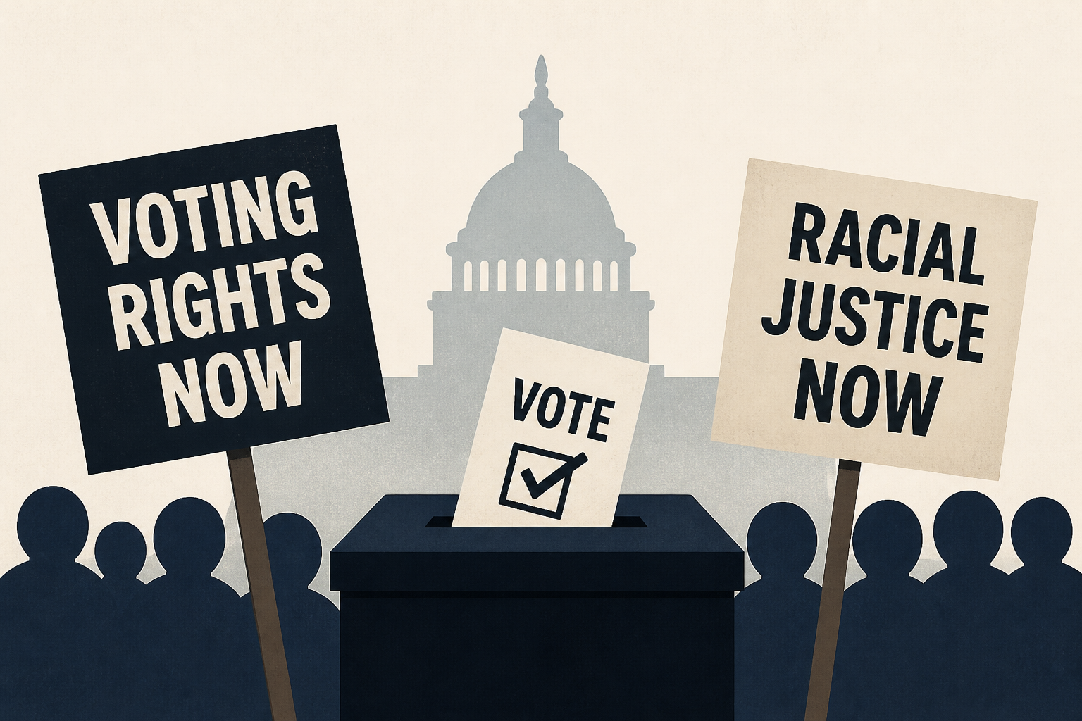 Hundreds rally for voting rights and racial justice in Washington