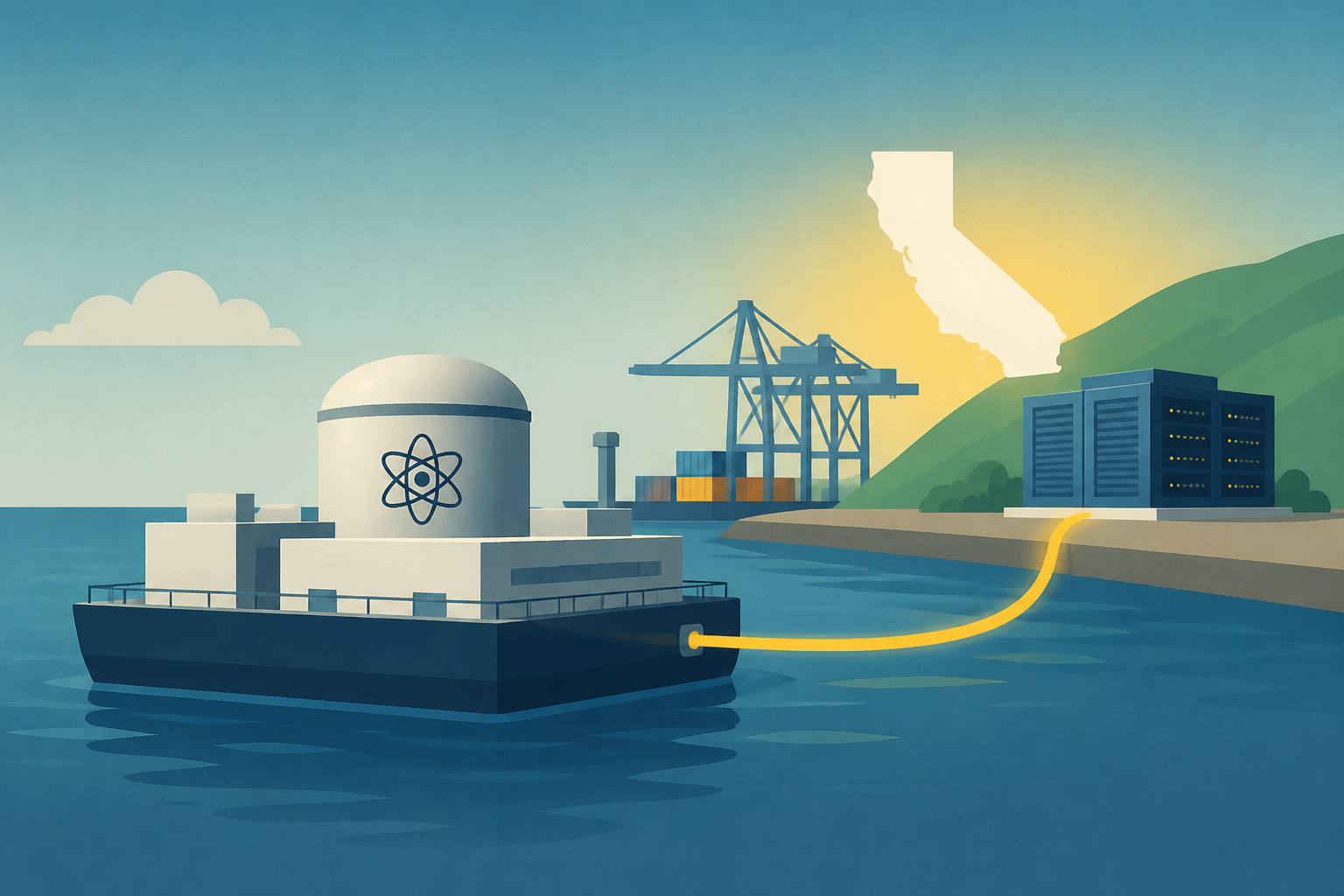 Offshore nuclear barges could power ports and data centers-starting with California