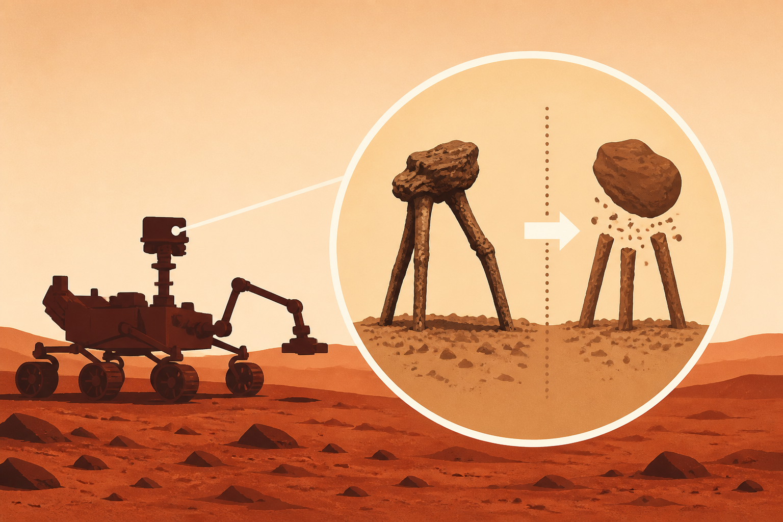 Curiosity captured a bizarre “combat tripod” on Mars - and science has an explanation