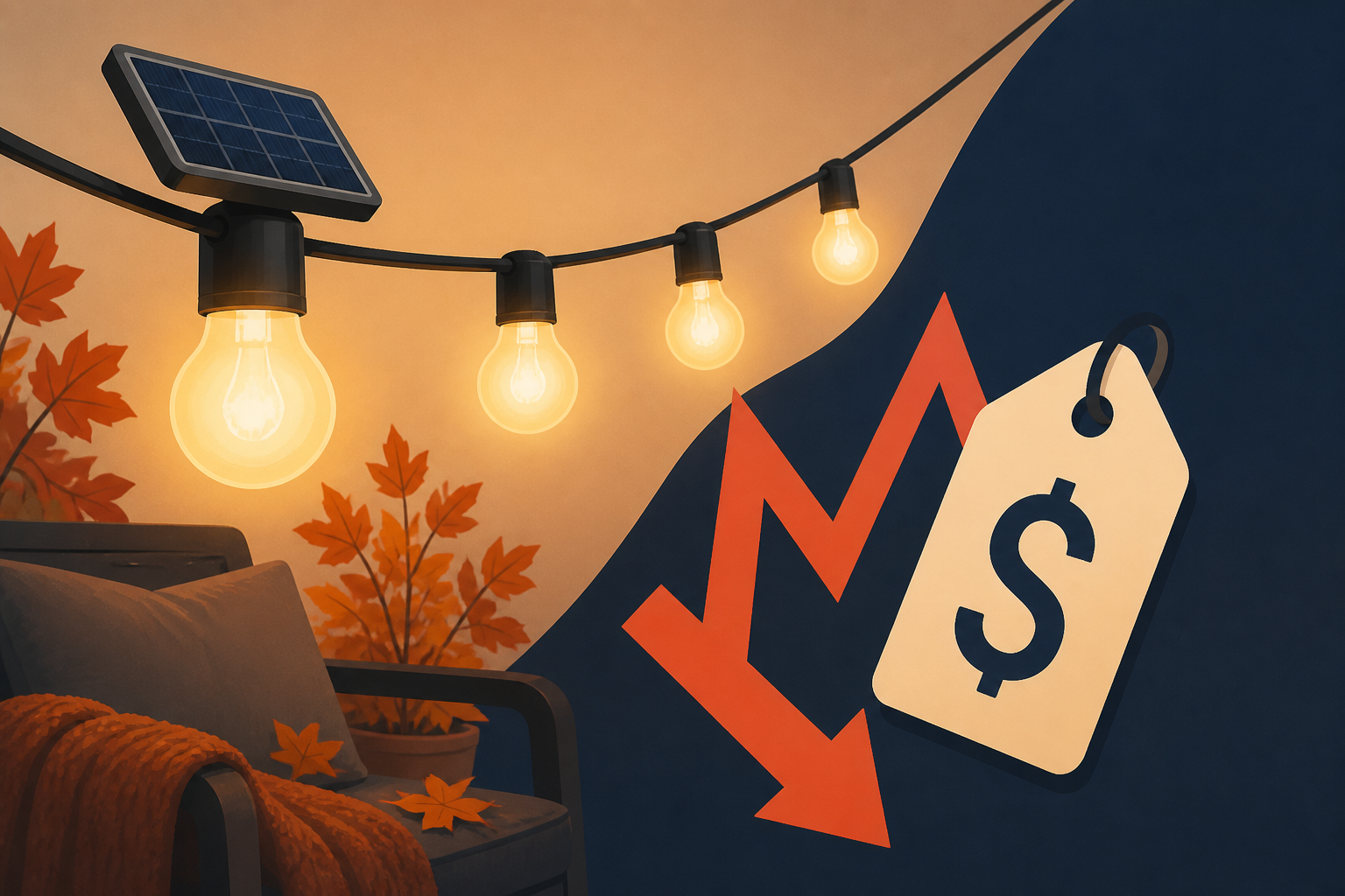 These solar string lights make your patio more inviting for fall - and they're priced at an all-time low