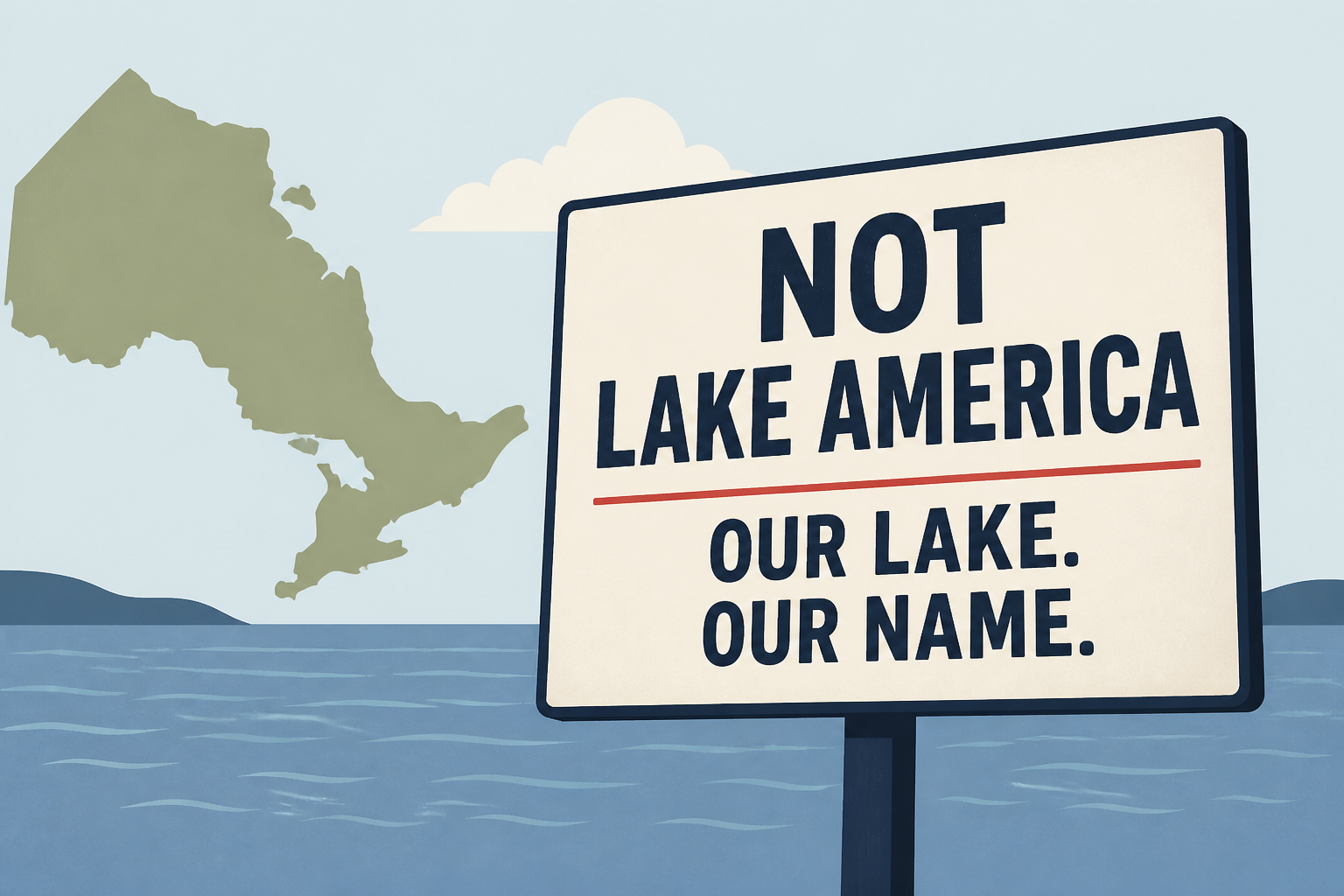 Ontario’s Doug Ford prods Trump with sign rejecting ‘Lake America’ name