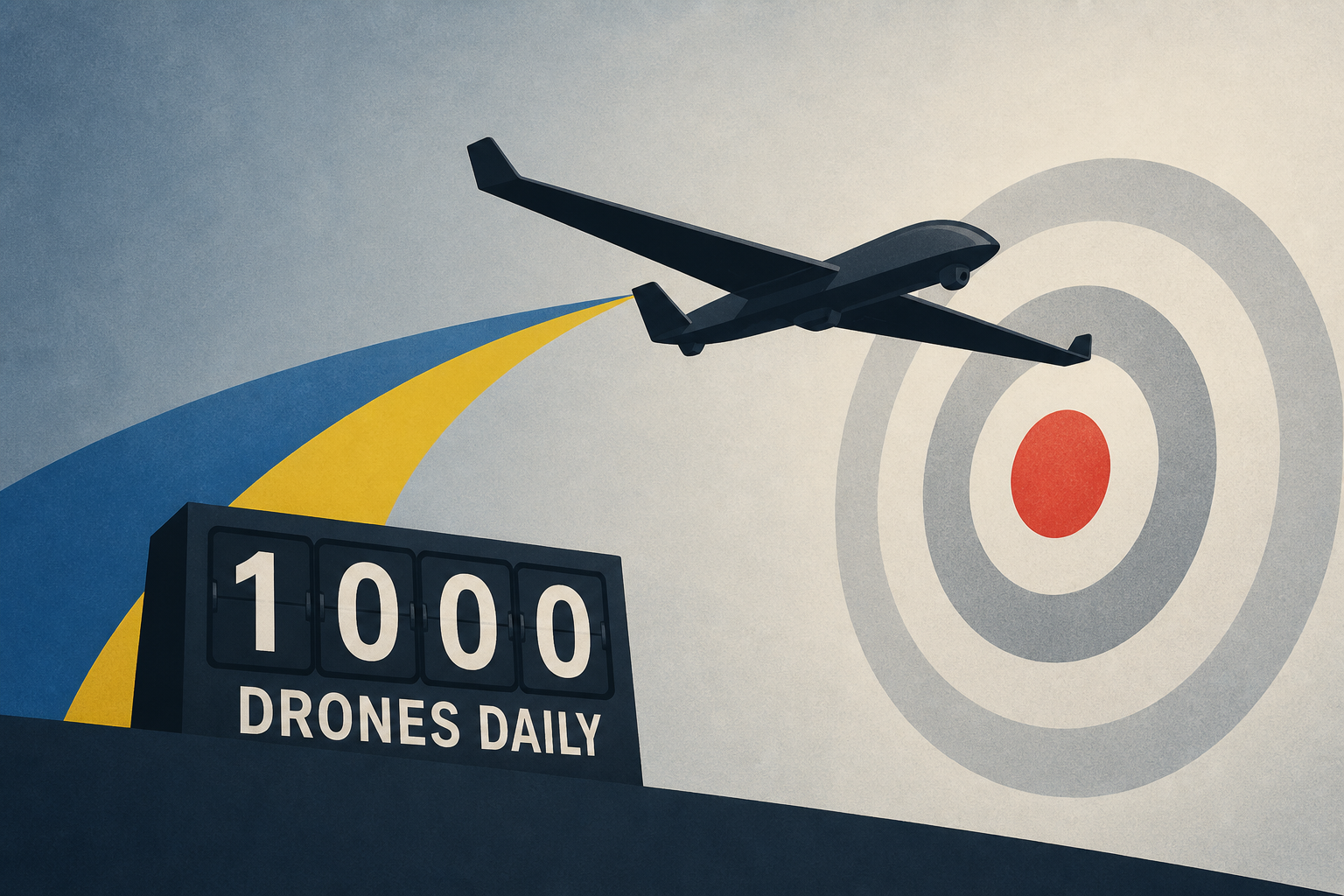 Ukraine Aims to Launch 1,000 Long-Range Drones Daily at Russian Targets