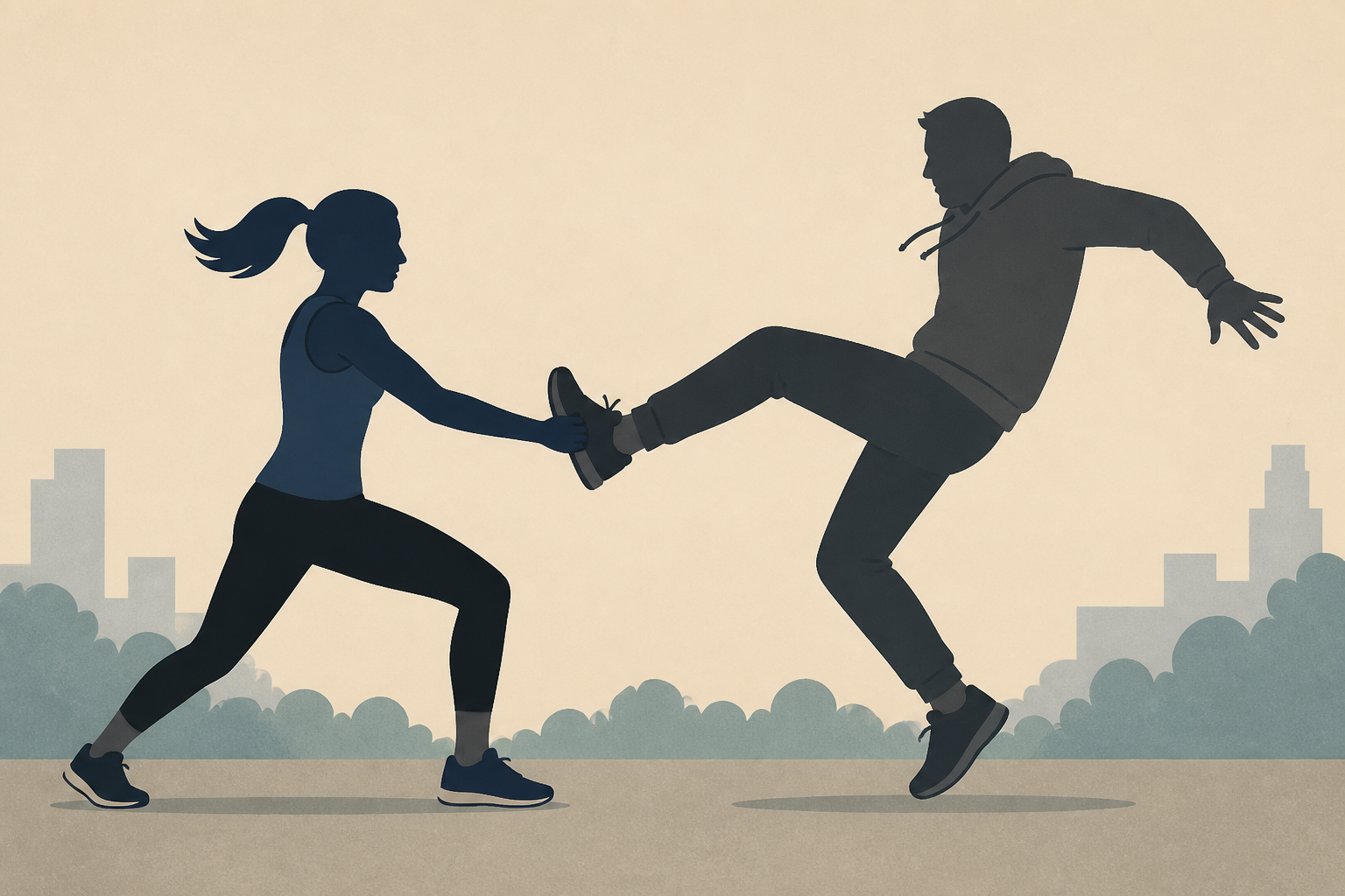 Man Tries To Kick Woman in Face During Morning Run. She Catches His Foot, Woman Says