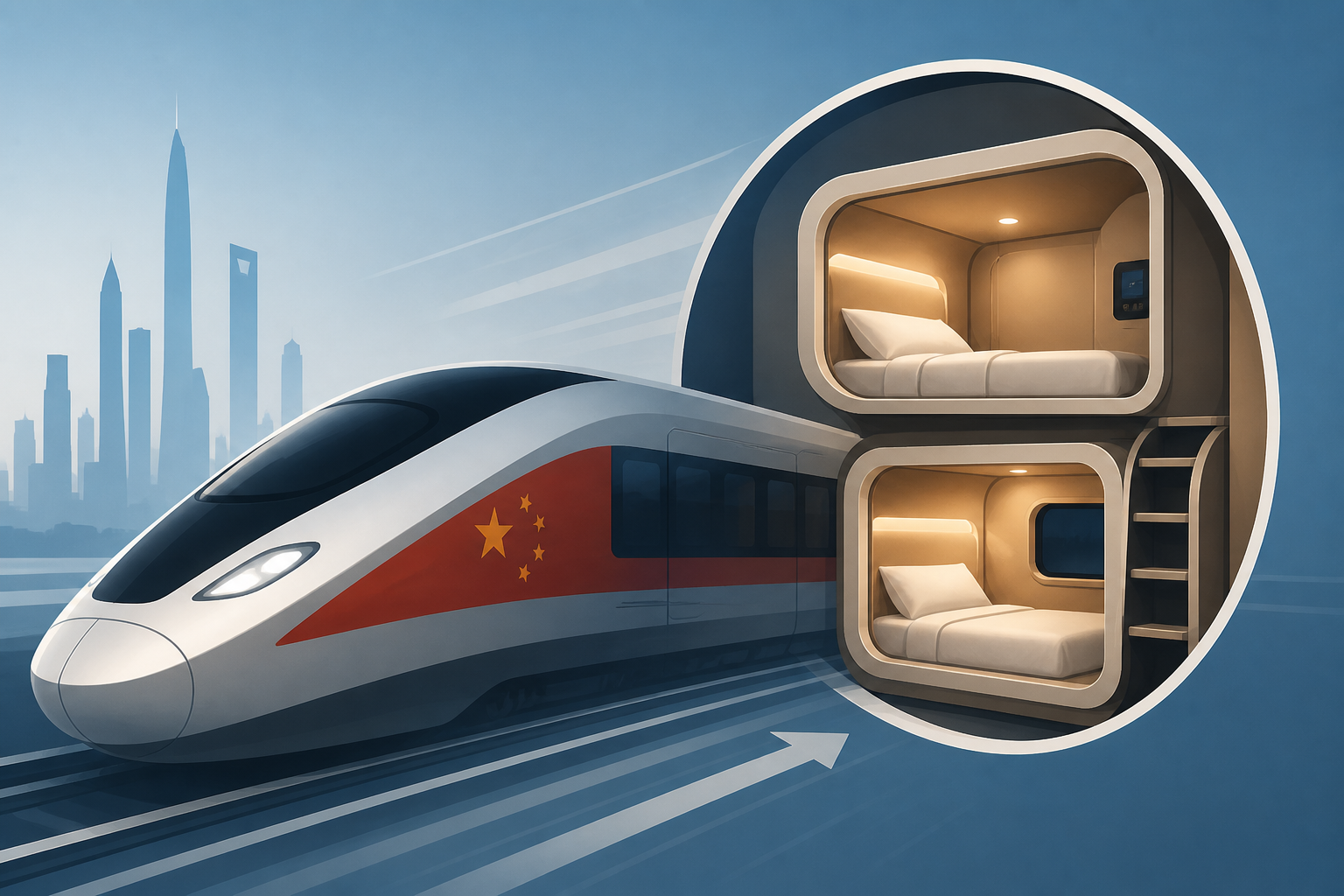 Man reveals a futuristic Chinese sleeper train with hotel-like pods on one of the world’s fastest trains