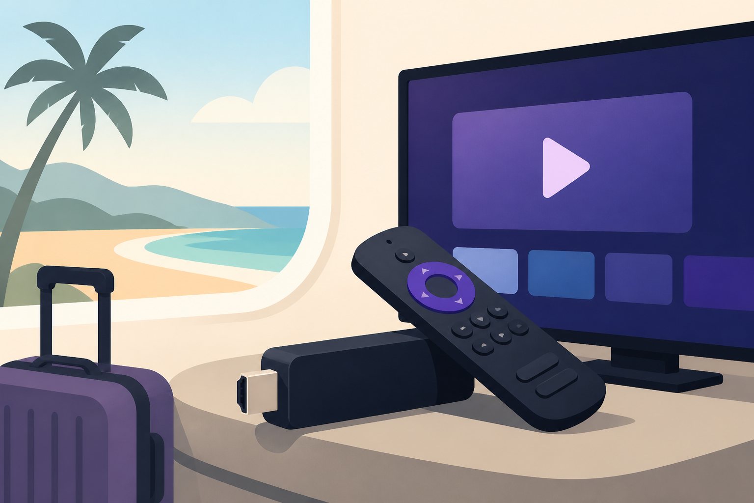 Take your Roku, Fire or Google stick on vacation-it’s the best way to stream on the road.