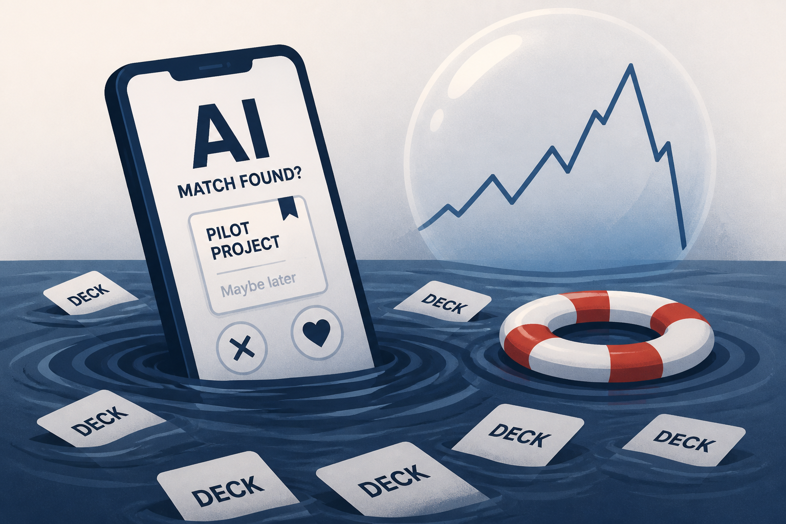 Why the AI economy is like a bad dating app - drowning in decks, pilot purgatory - and it's playing out like the dotcom bubble, except worse