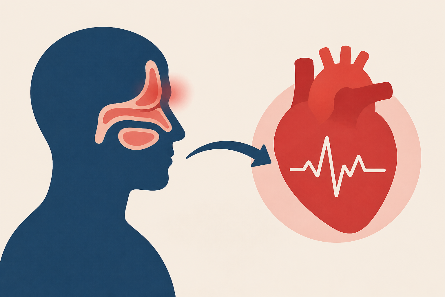 Man with sinus infection symptoms diagnosed with heart condition
