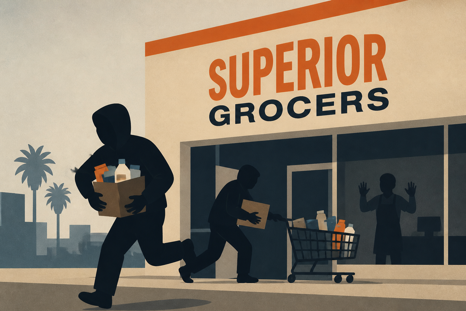 Gang loots Superior Grocers in front of staff in South Los Angeles