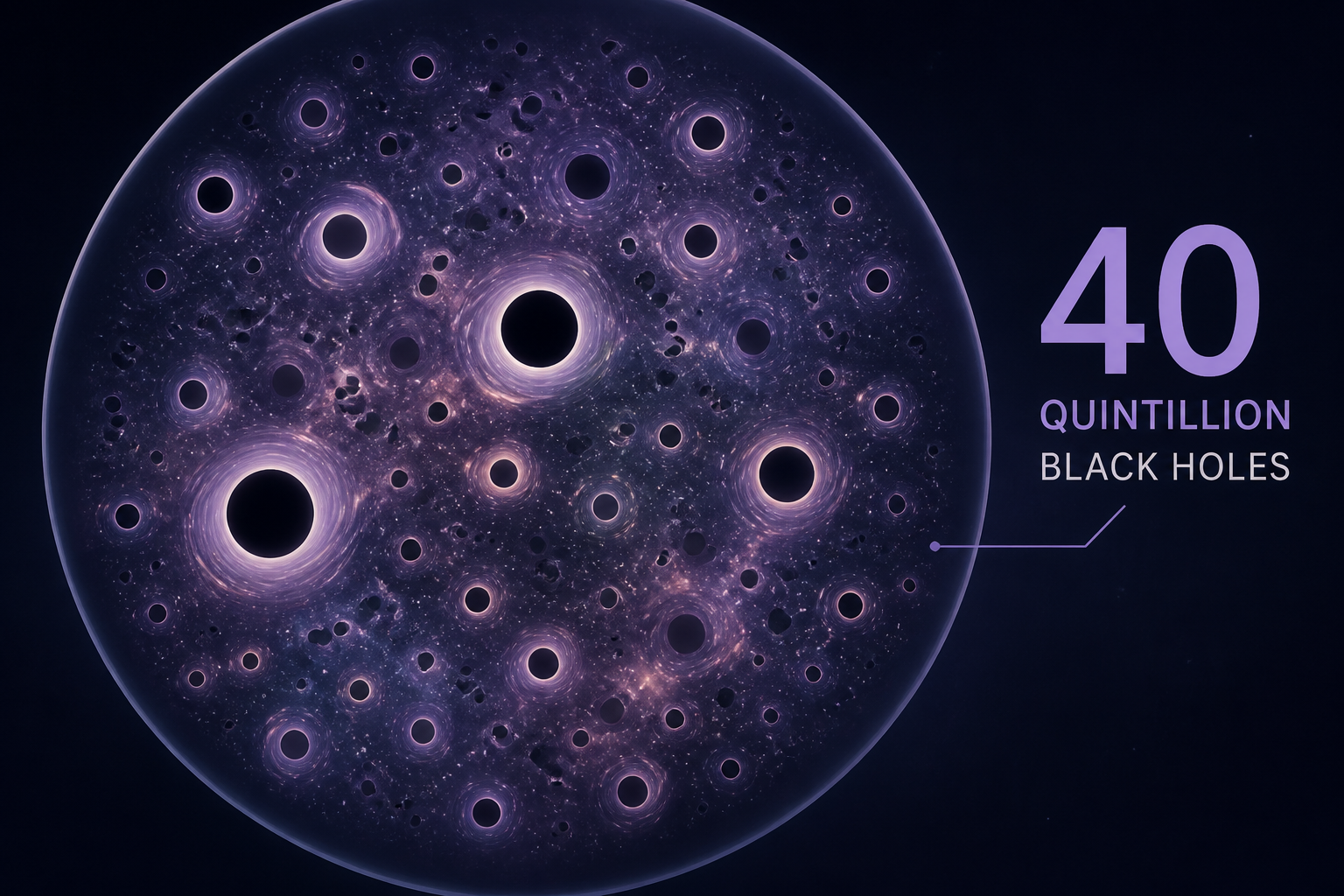The universe may contain a staggering 40 quintillion black holes