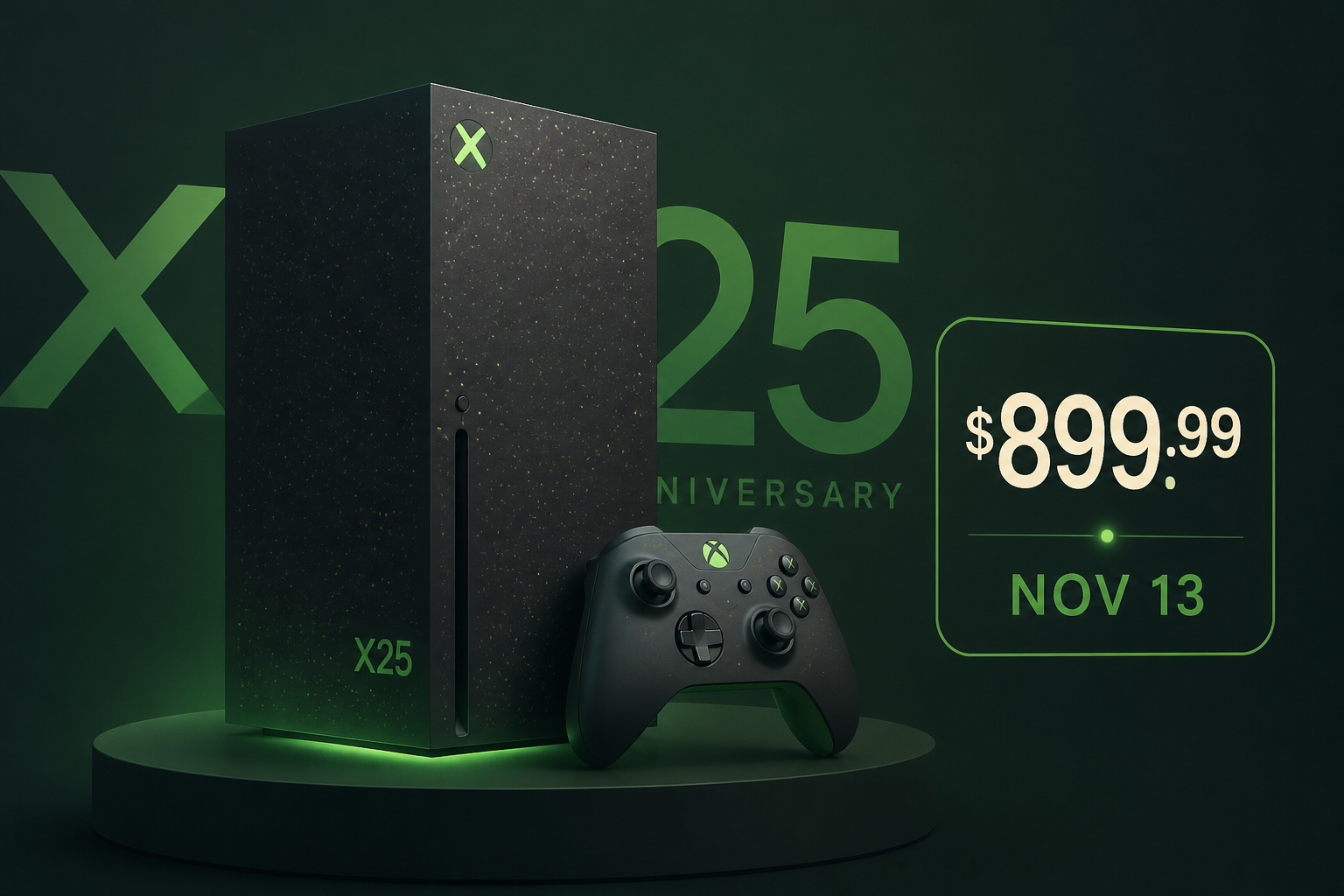 Xbox Series X25 Anniversary Console: $899.99, Nov 13