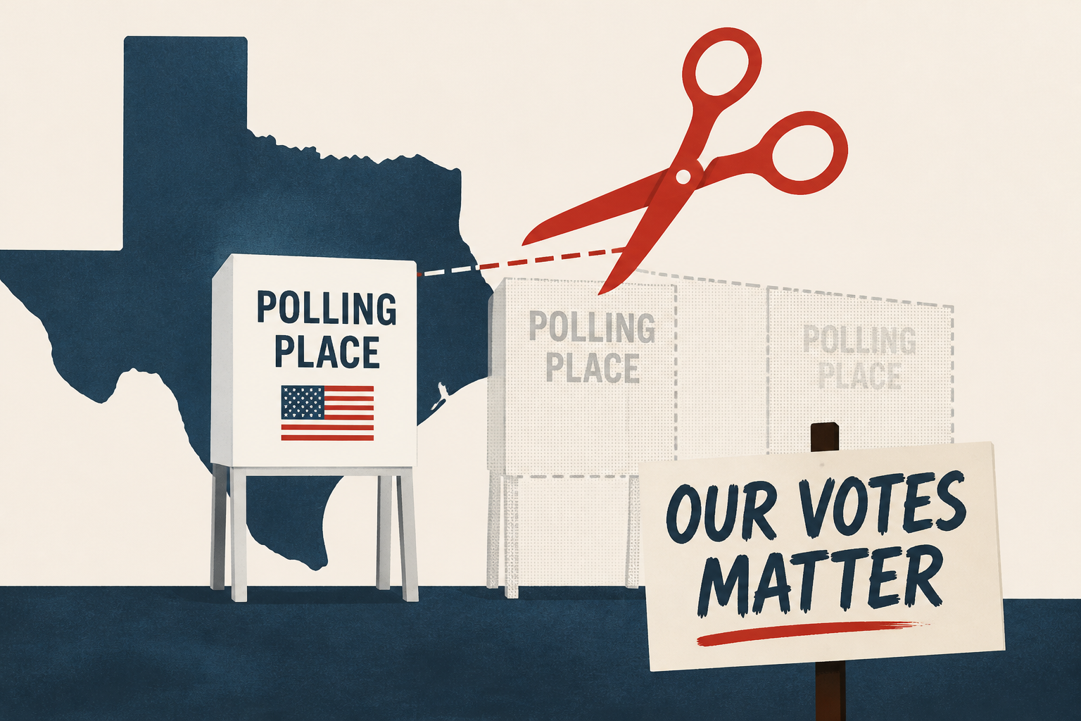 Plan to trim number of polling sites in a big Texas county draws protests