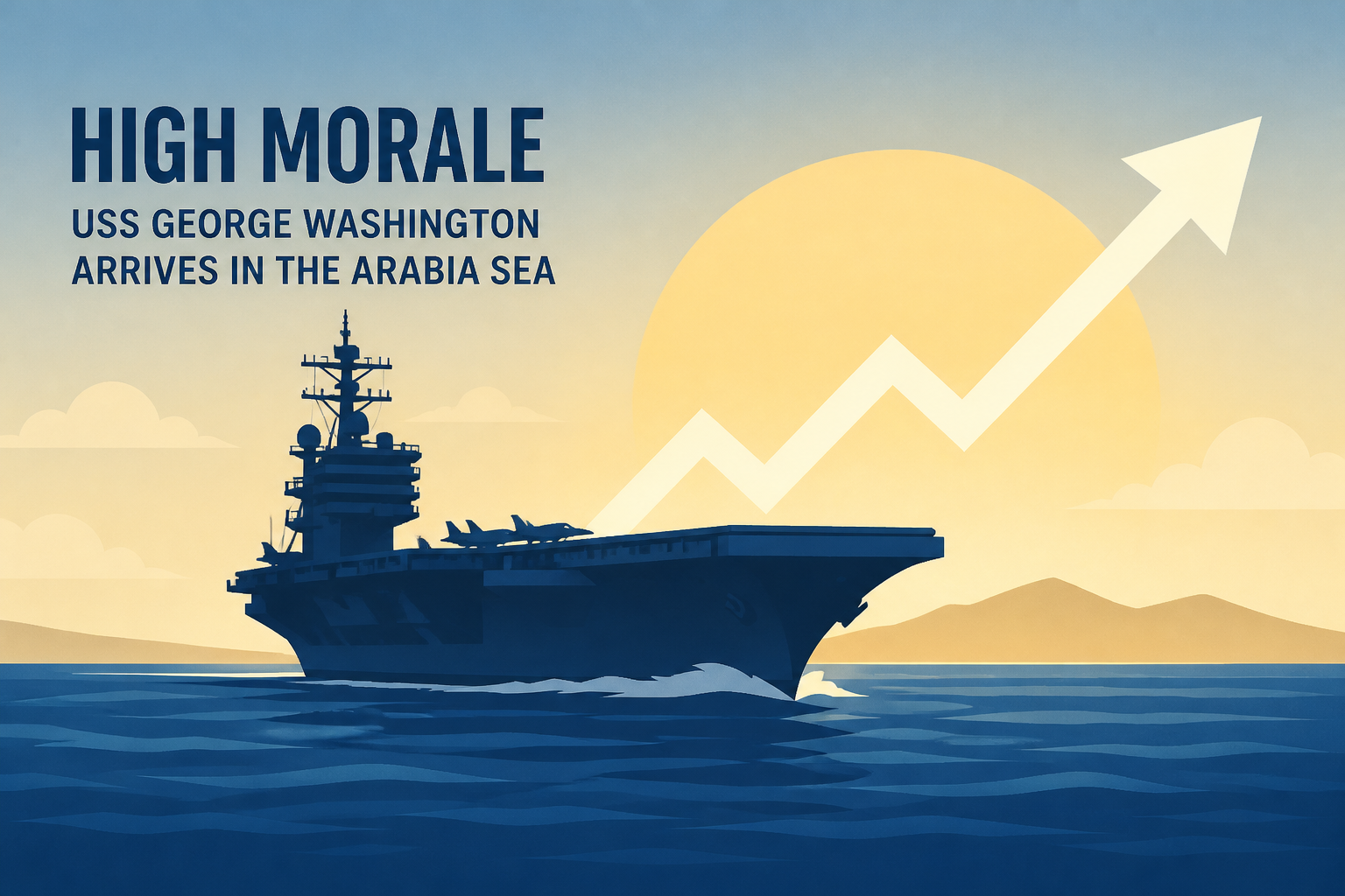 High morale as USS George Washington arrives in the Arabia Sea