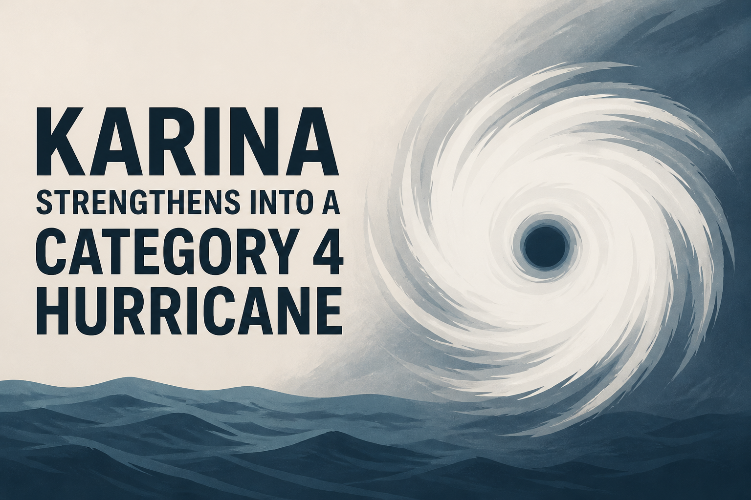 Karina strengthens into a Category 4 hurricane