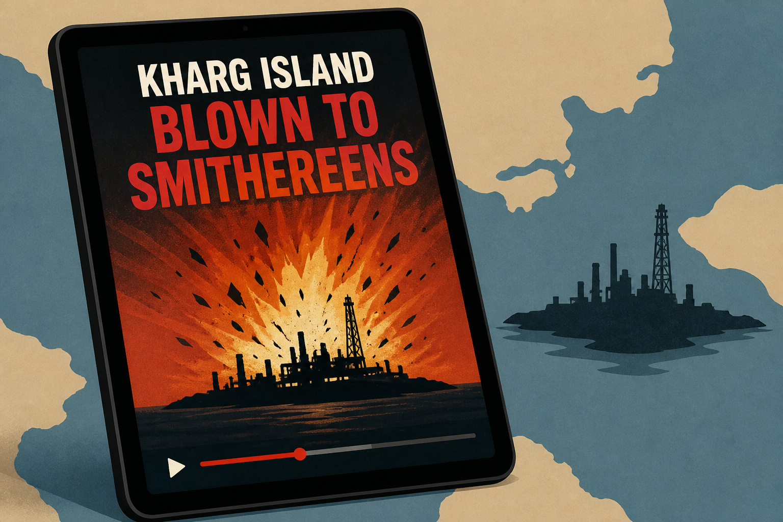 Trump Posts AI Video Claiming Kharg Island Is Being ‘Blown To Smithereens’