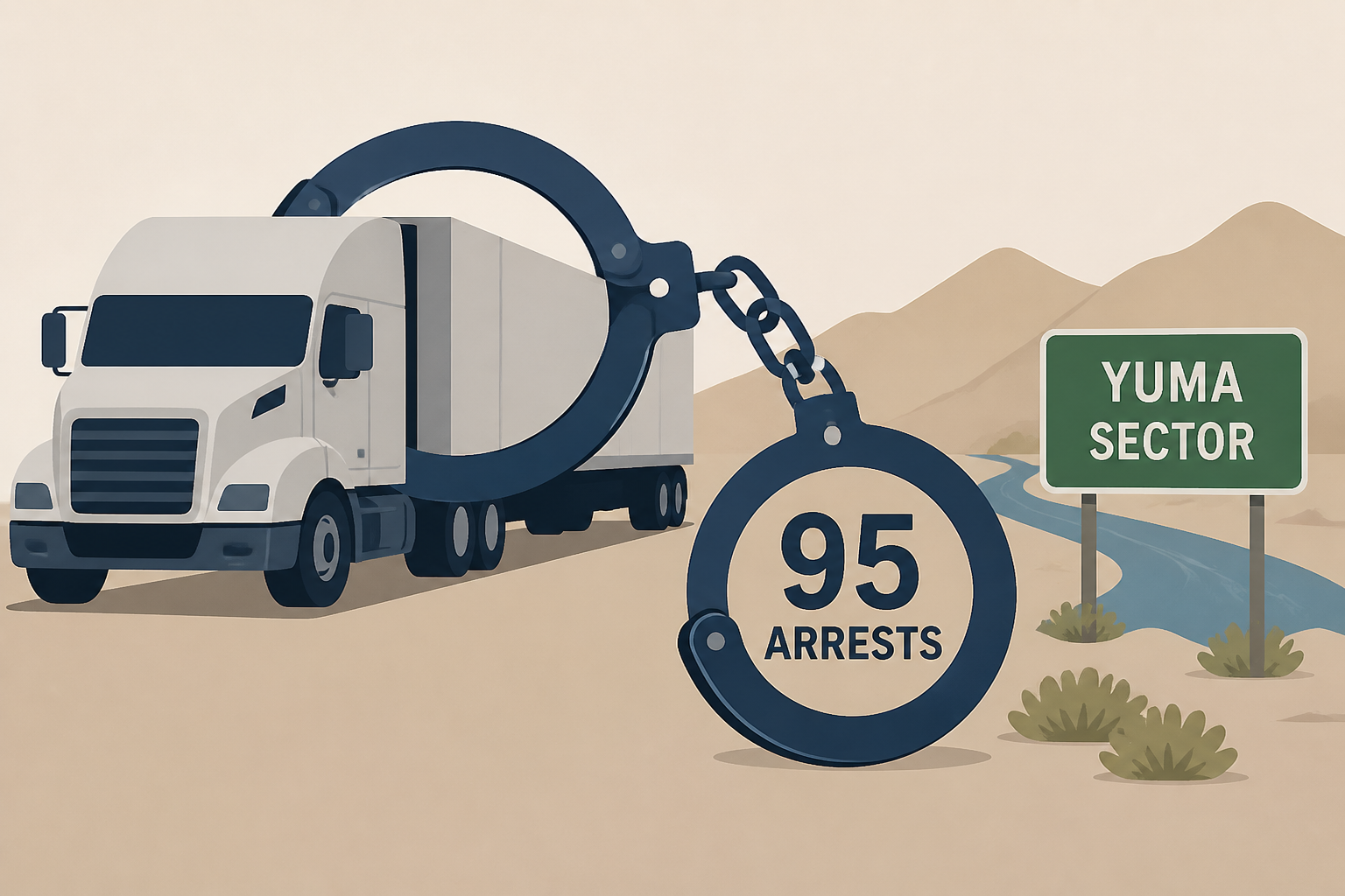 CBP arrests 95 illegal truck drivers in Yuma Sector smuggling bust