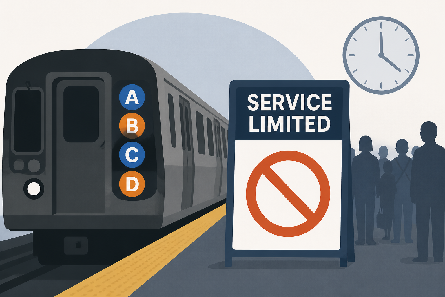 MTA limits A, B, C, and D train service amid Monday morning commuter rush