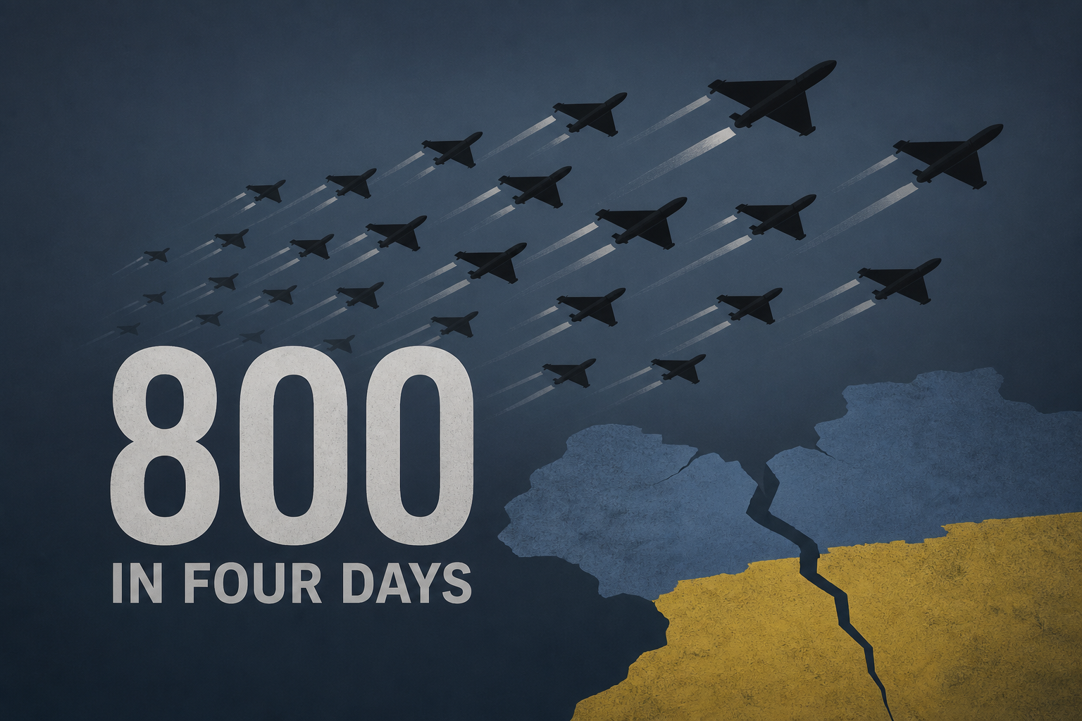 Russia fires 800 jet-powered drones into Ukraine in four days