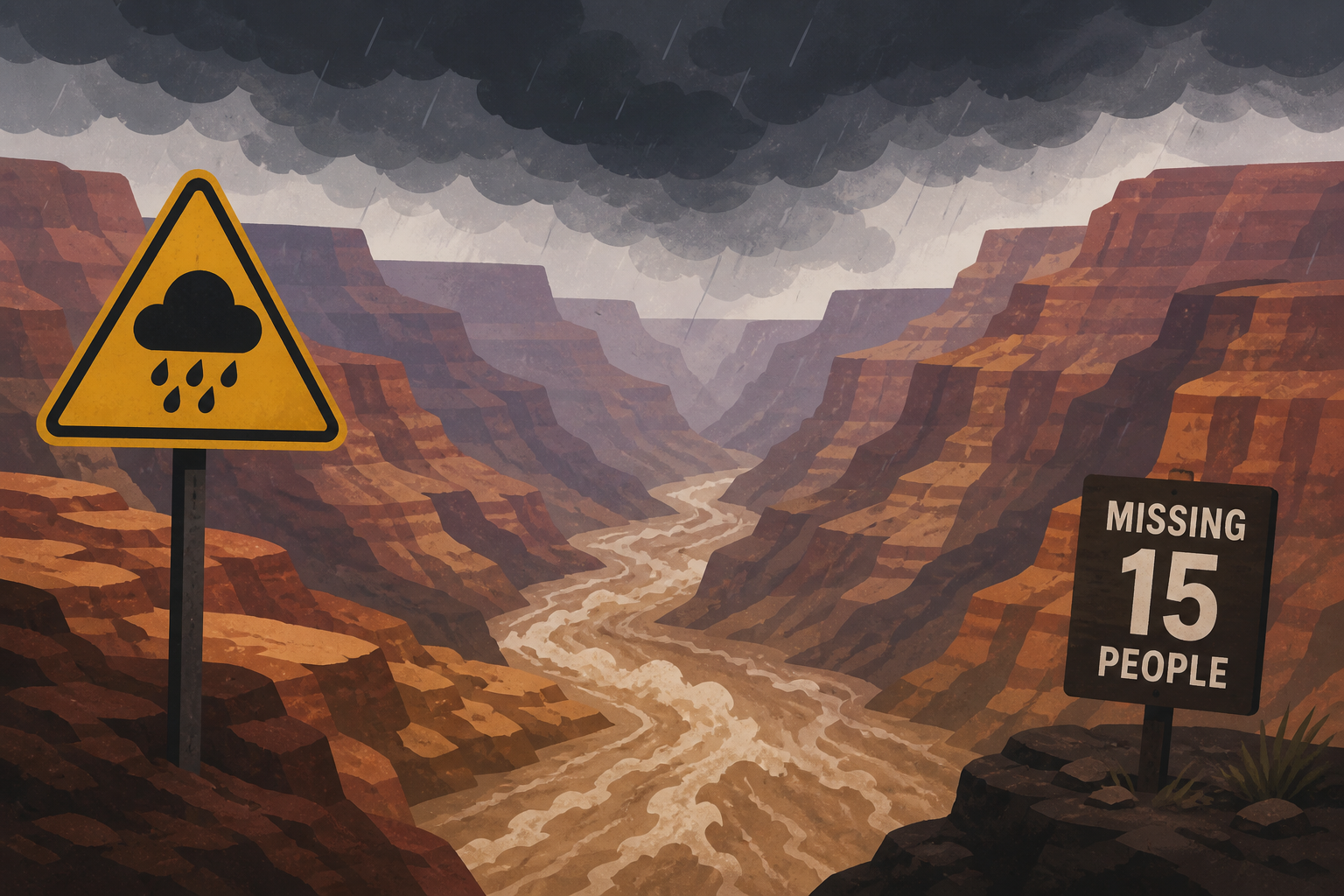 Grand Canyon braces for more storms after deadly flash flood, about 15 people still missing