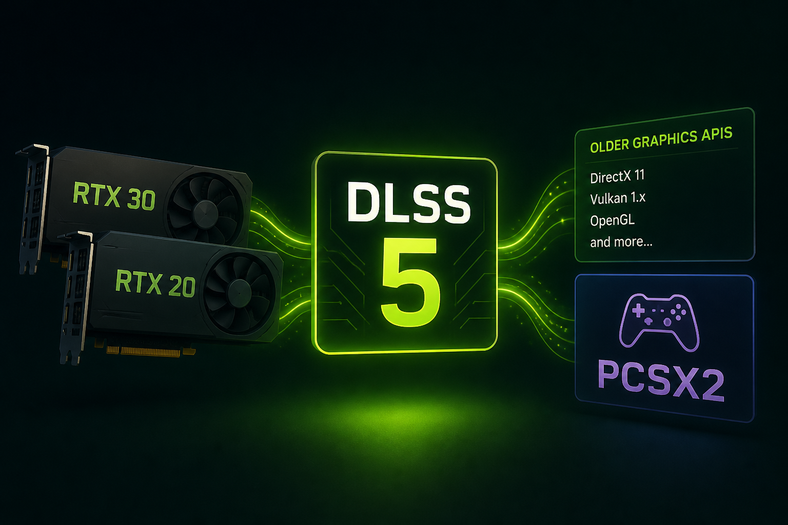 DLSS 5 Now Works on RTX 20 & 30 GPUs, Older Graphics APIs and Even PCSX2