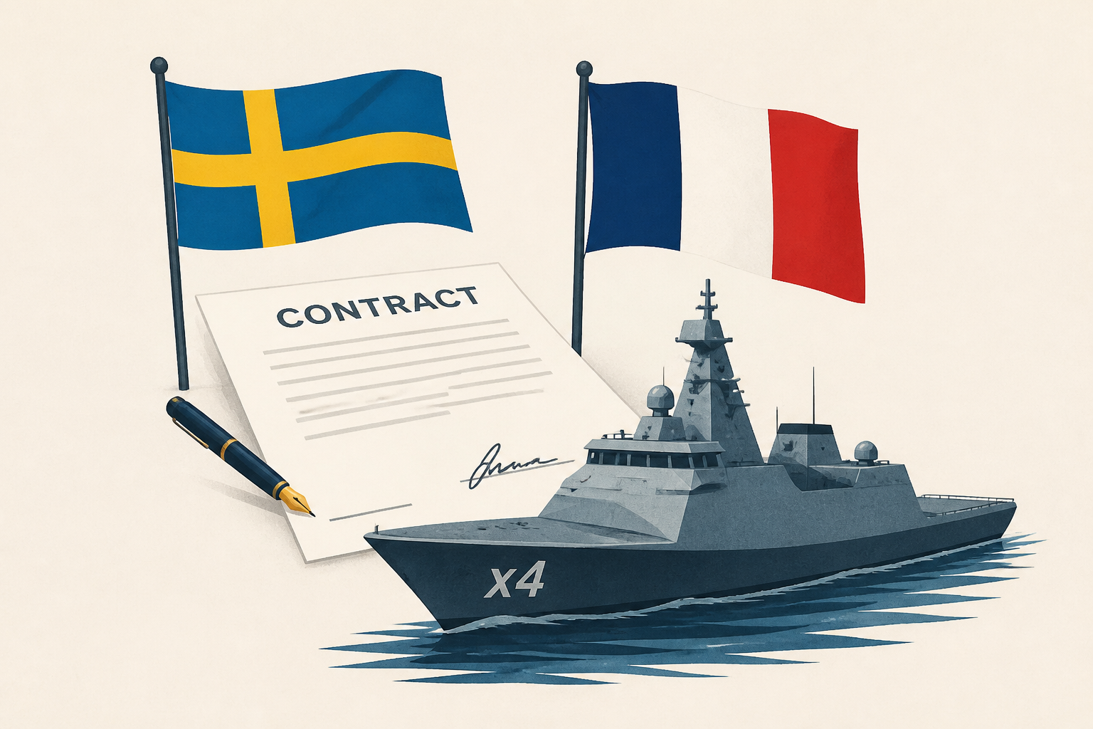 Sweden Inks Contract with France for Four FDI Frigates