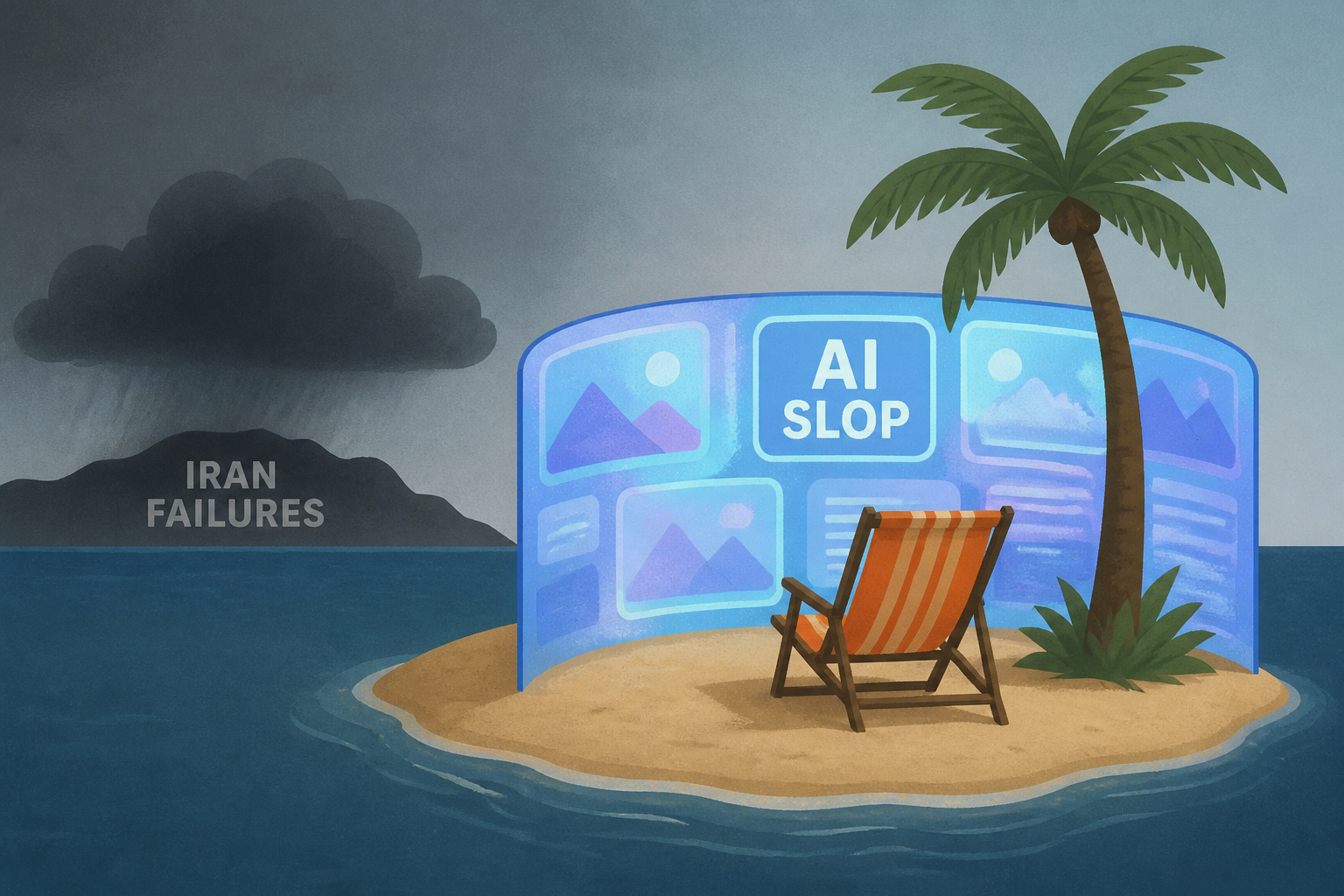 Trump Hides From Iran Failures on an Island of AI Slop