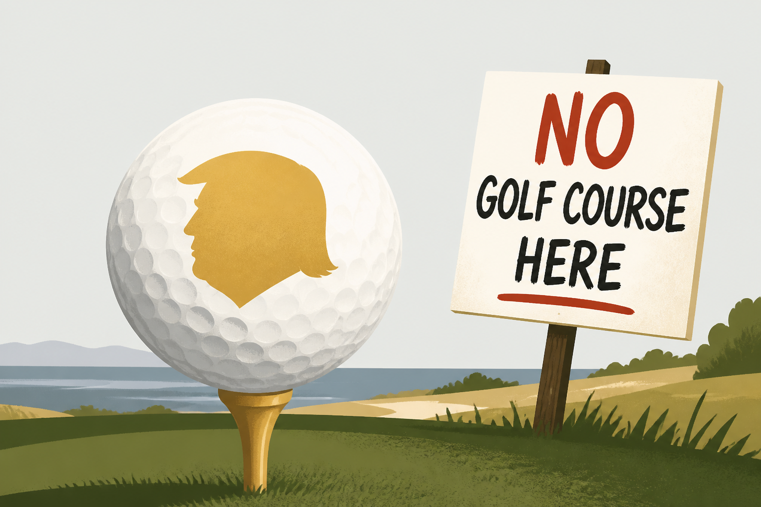 Trump Humiliated as Protesters Rally Against His Golf Course Dream