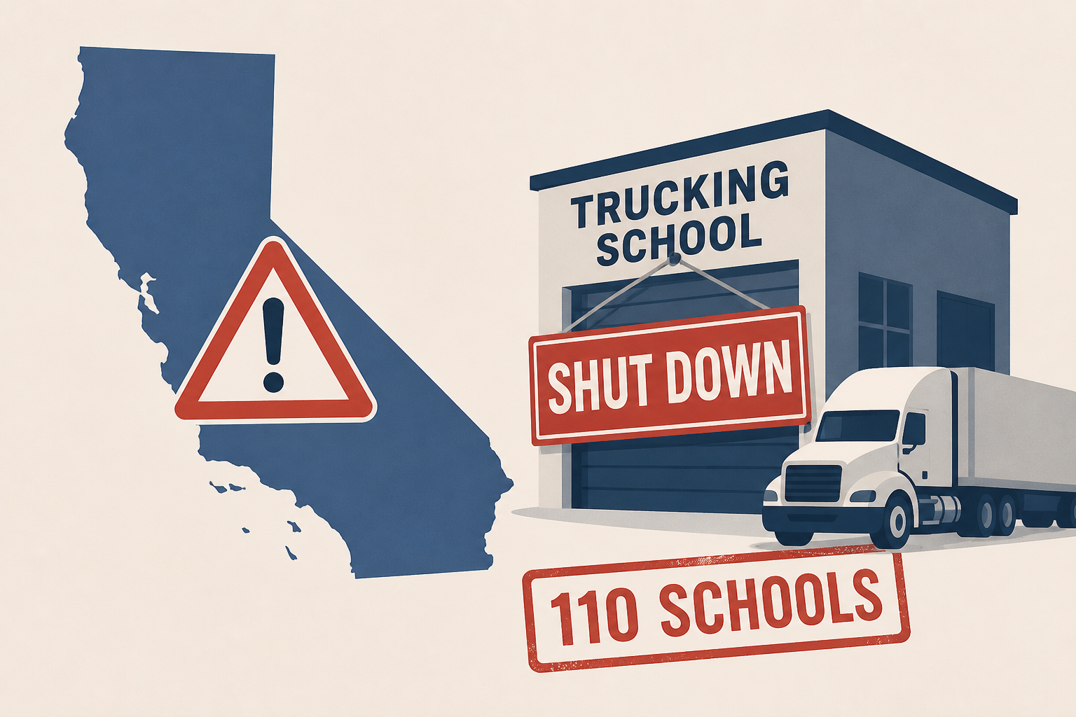 Citing California as a problem state, Trump administration shuts down 110 trucking schools