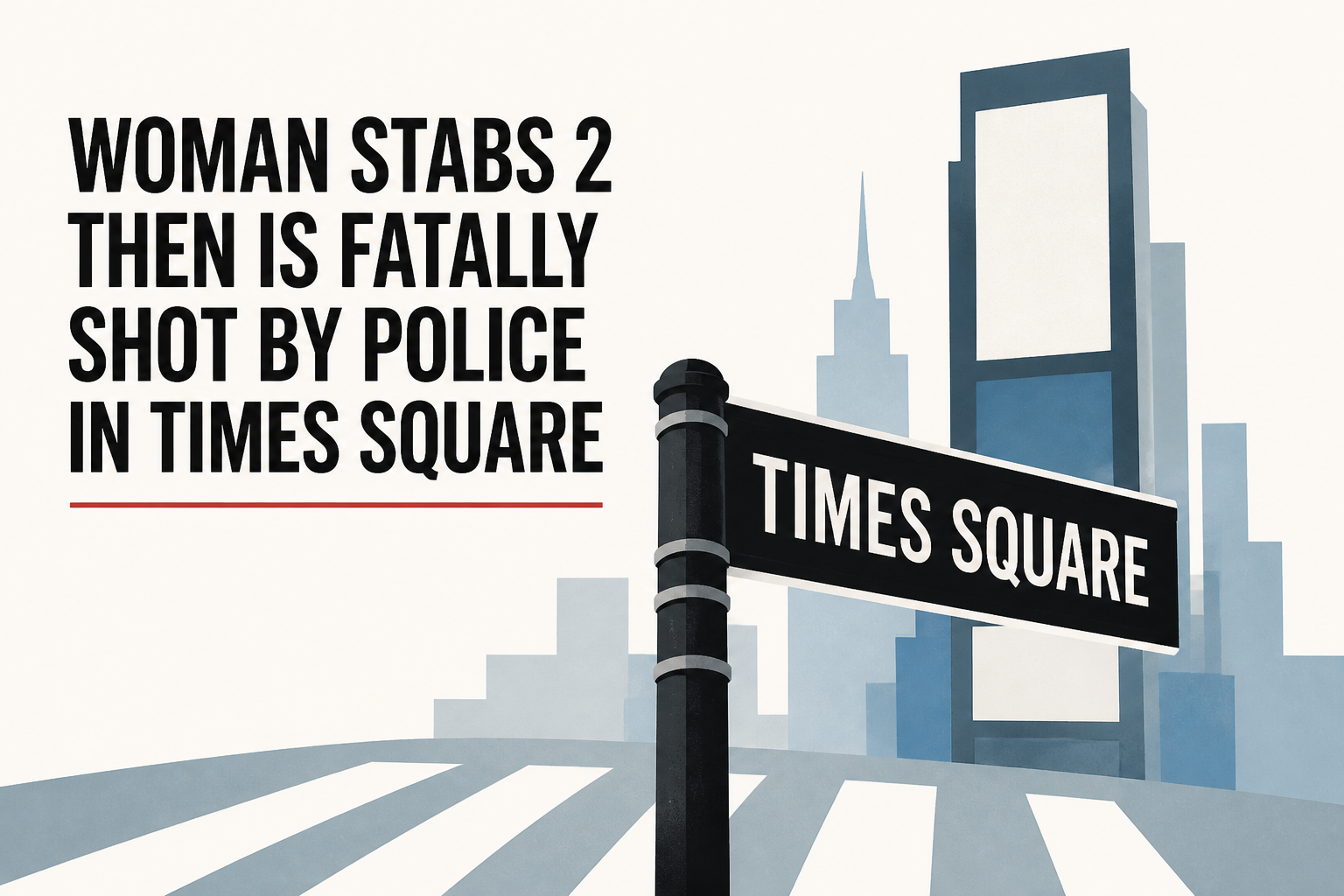 Woman stabs 2 then is fatally shot by police in Times Square