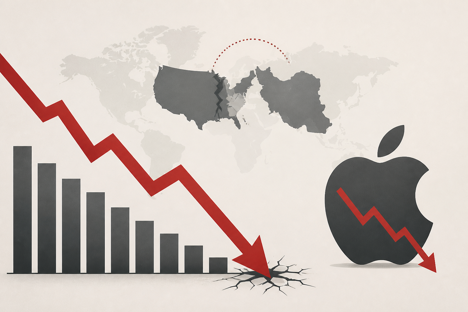 Dow Falls On News Of U.S.-Iran Attacks; Apple Slides