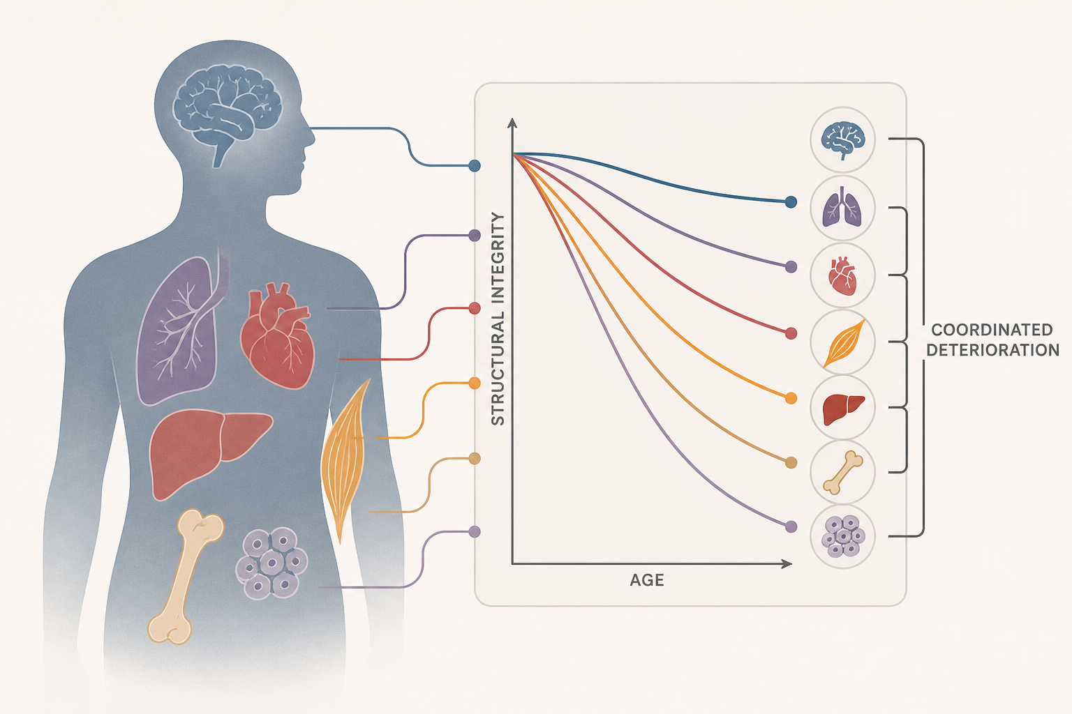 Mapping structural aging across human tissues reveals tissue-specific trajectories and coordinated deterioration
