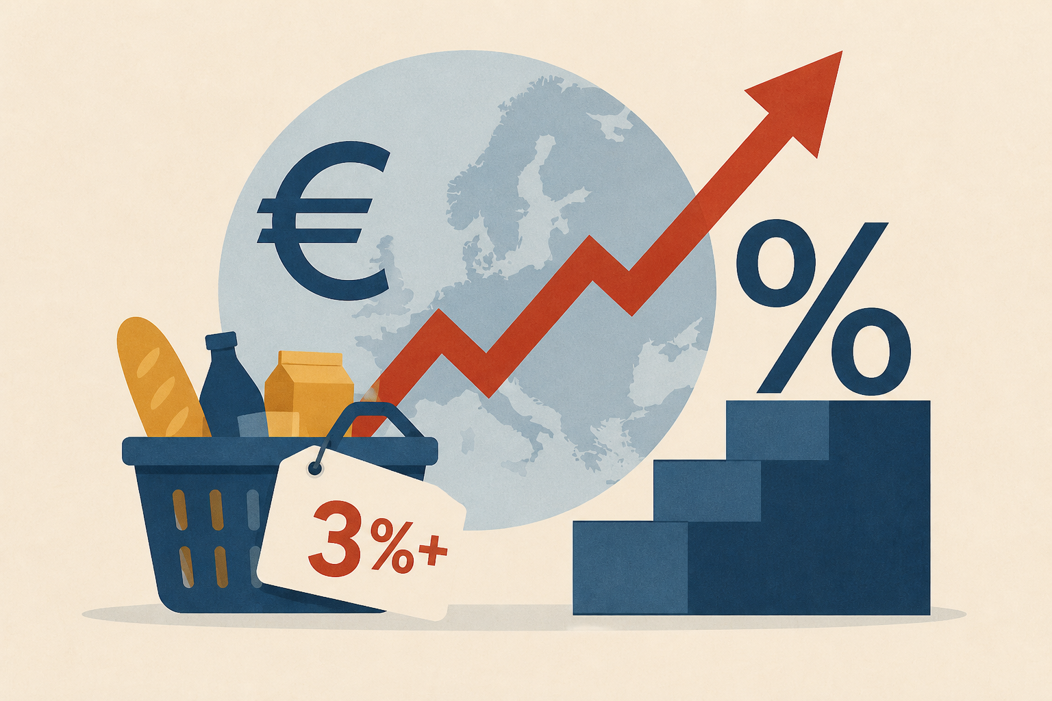 European inflation is back above 3%. Higher interest rates are likely