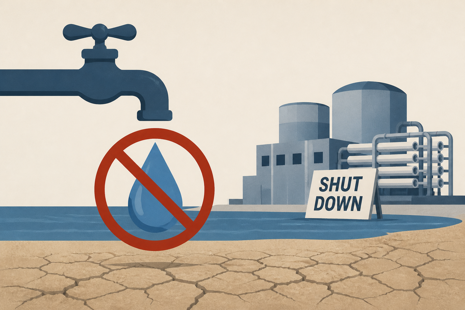 Water worries return: Most Israeli desalination plants shut down again